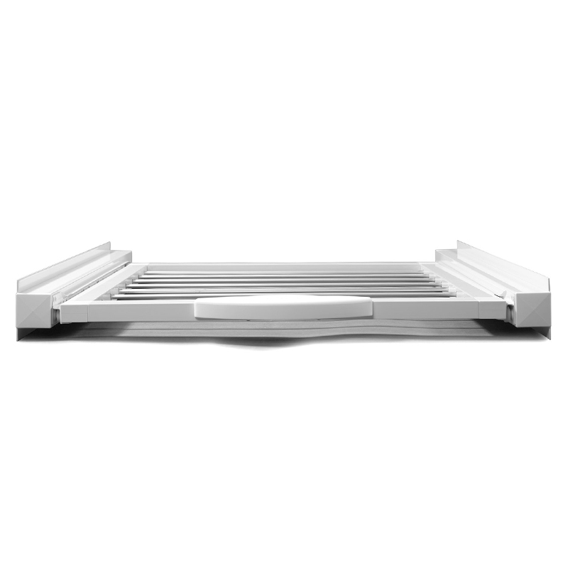 RESIGILAT - Suport Cadru pentru Suprapunere Uscator - Masina de Spalat Rufe cu Suport Haine Retractabil Incorporat, Alb