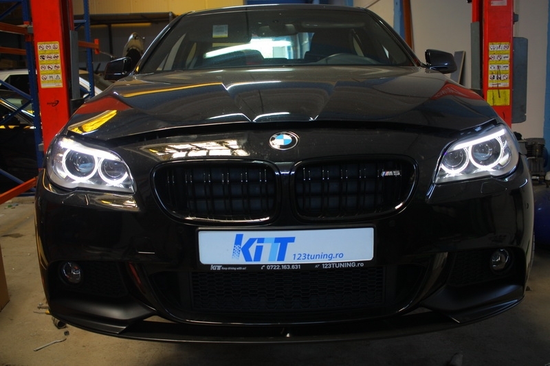 Faruri Full LED Bi-Xenon Angel Eyes BMW 5 Series F10 F11 (2011-2013) LCI Facelift Look Performance AutoTuning