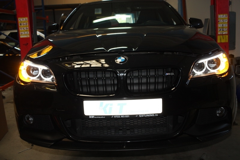 Faruri Full LED Bi-Xenon Angel Eyes BMW 5 Series F10 F11 (2011-2013) LCI Facelift Look Performance AutoTuning