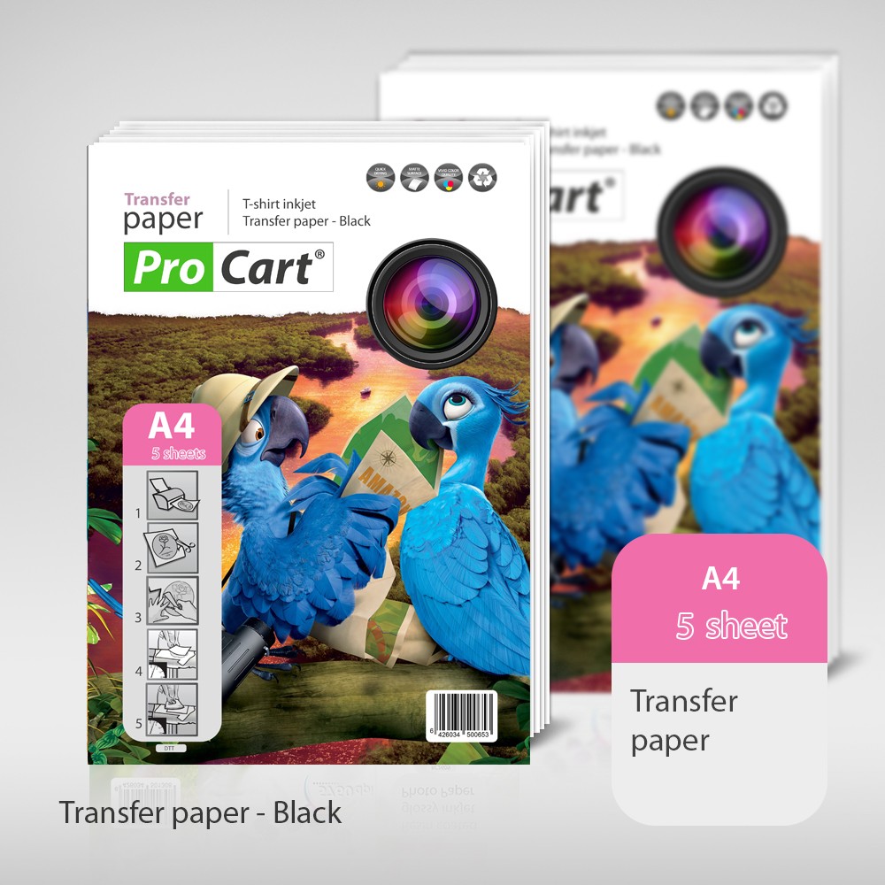 Hartie transfer termic a4 pentru tricouri negre MultiMark GlobalProd