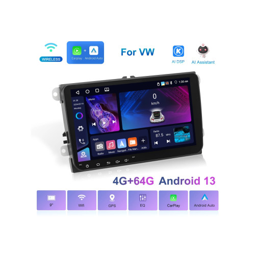 Navigatie Android ecran 9 inch 4GB 64GB compatibila Volkswagen CarPlay Android Auto GPS WIFI FM RDS Cod: A3852 Automotive TrustedCars