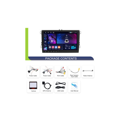 Navigatie Android ecran 9 inch 4GB 64GB compatibila Volkswagen CarPlay Android Auto GPS WIFI FM RDS Cod: A3852 Automotive TrustedCars