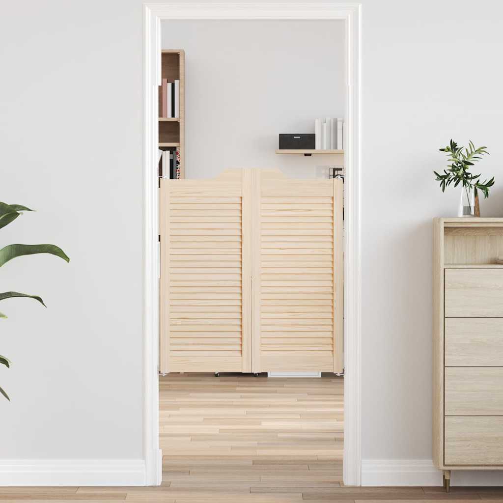 Uși batante cu jaluzele 1 pereche 90x80 cm lemn masiv de pin GartenMobel Dekor