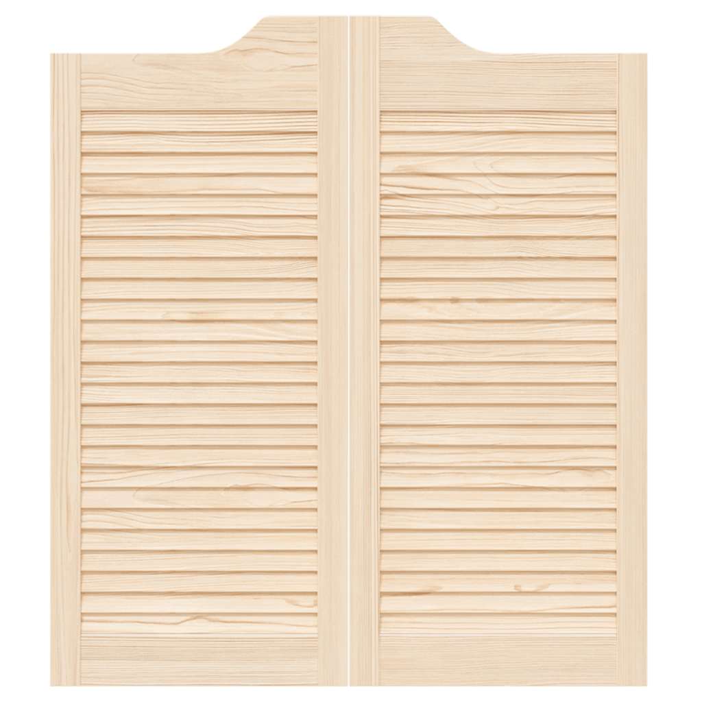 Uși batante cu jaluzele 1 pereche 90x80 cm lemn masiv de pin GartenMobel Dekor