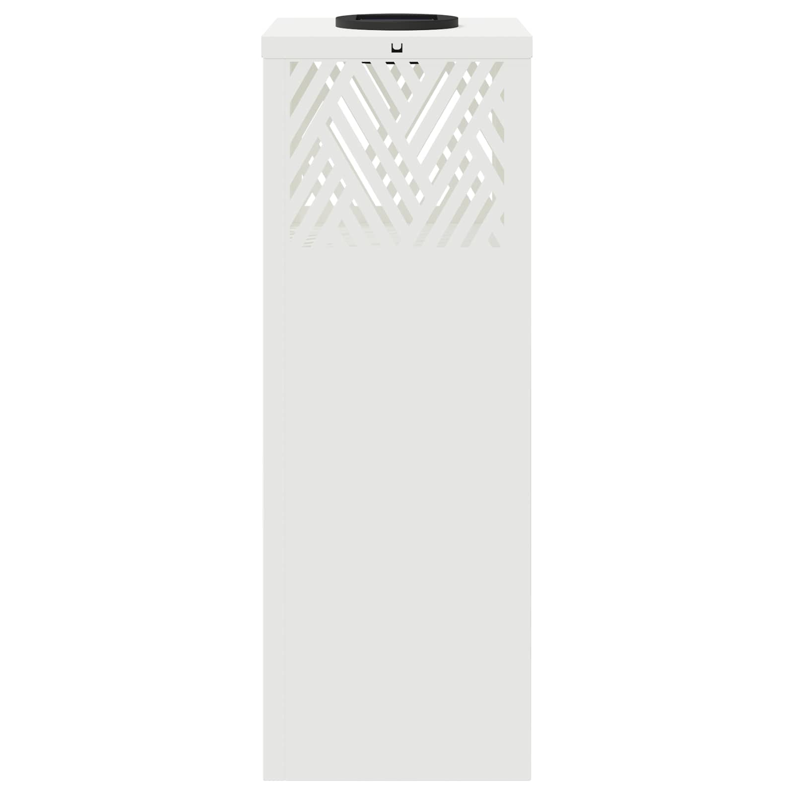 Lumină LED Solară pentru Alei 2 pcs Alb Oțel laminat la rece GartenMobel Dekor