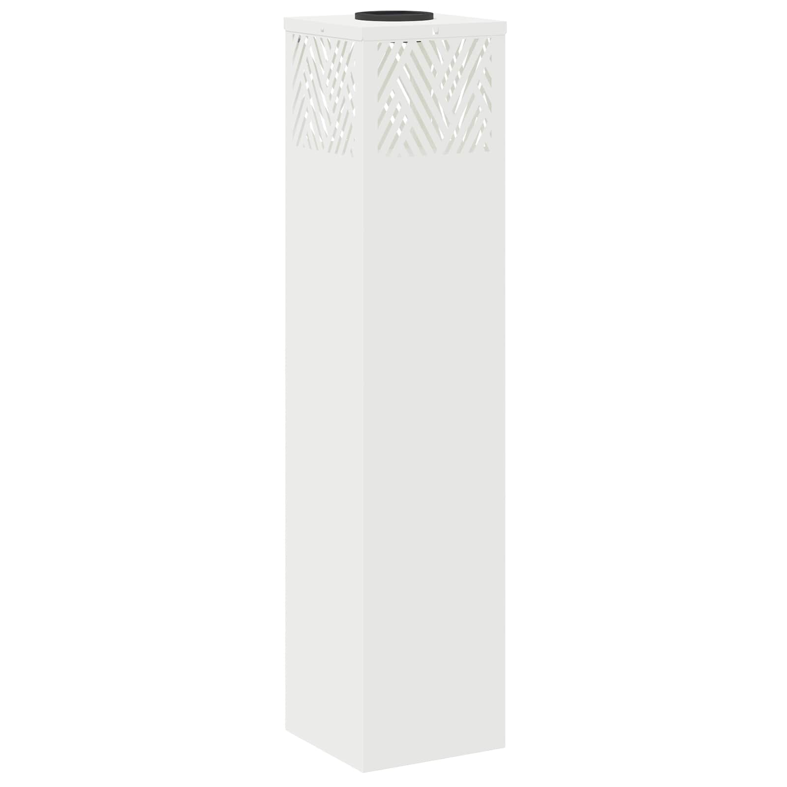 Lumină LED Solară pentru Alei 2 pcs Alb Oțel laminat la rece GartenMobel Dekor