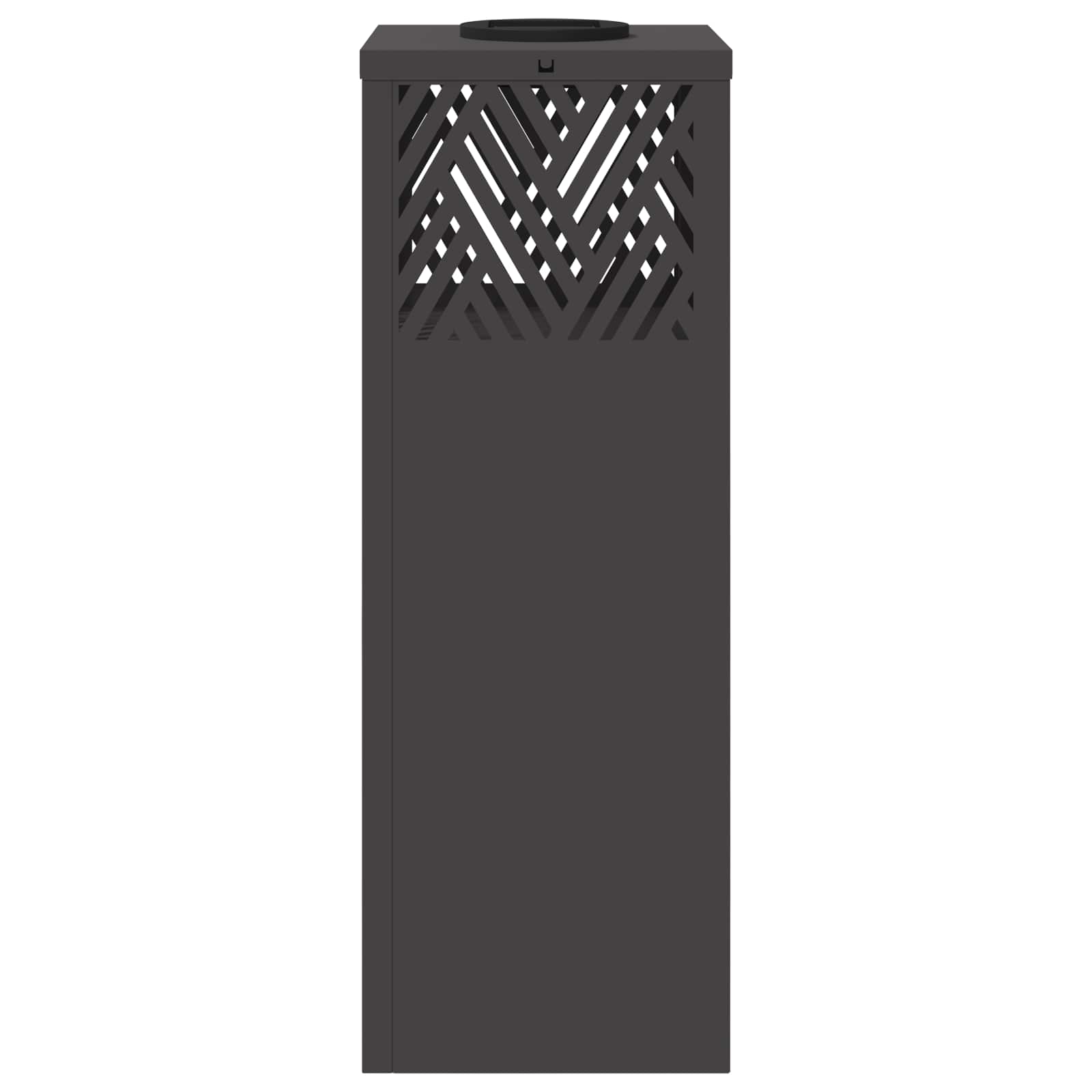 Lumină LED Solară pentru Alei 2 pcs Negru Oțel laminat la rece GartenMobel Dekor