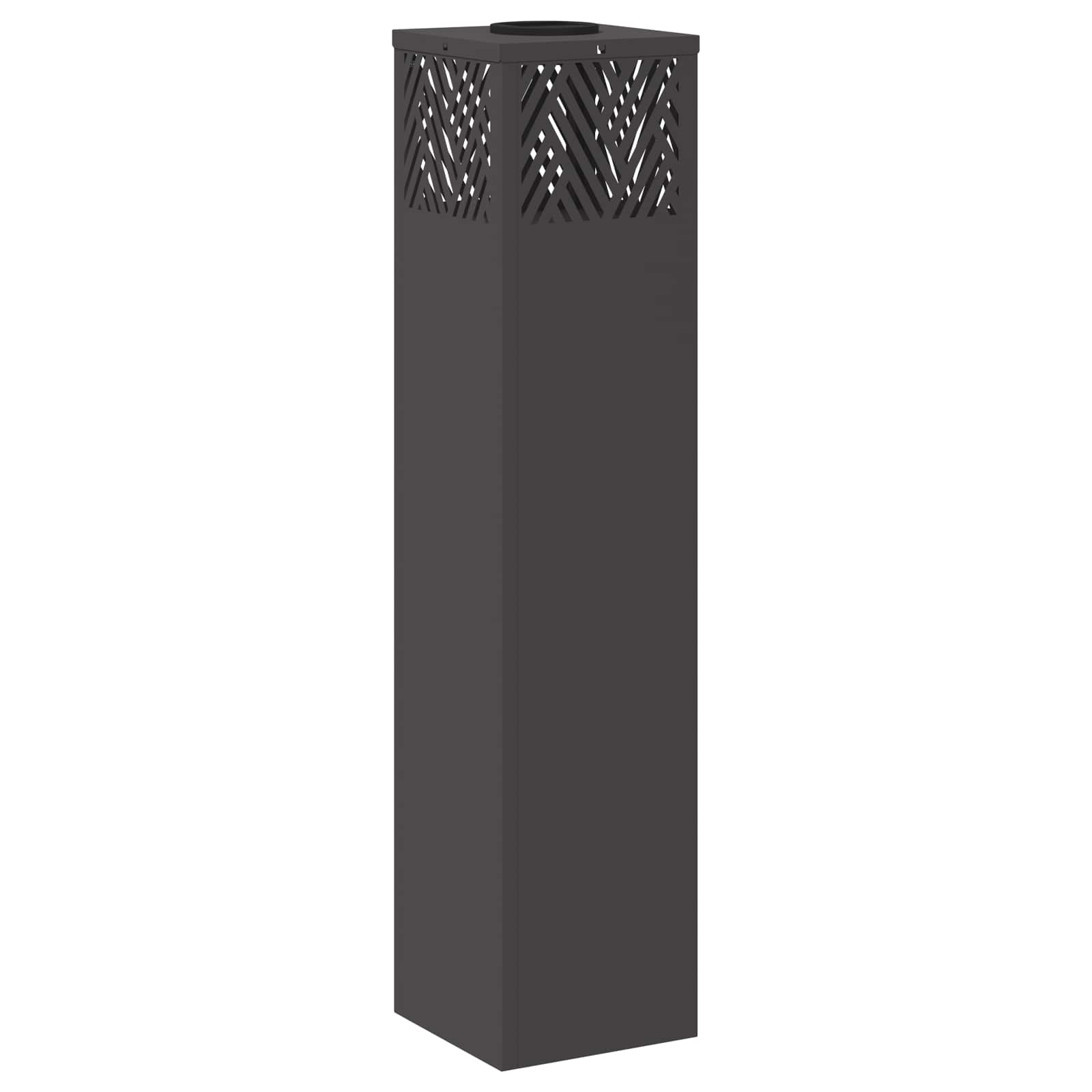 Lumină LED Solară pentru Alei 2 pcs Negru Oțel laminat la rece GartenMobel Dekor