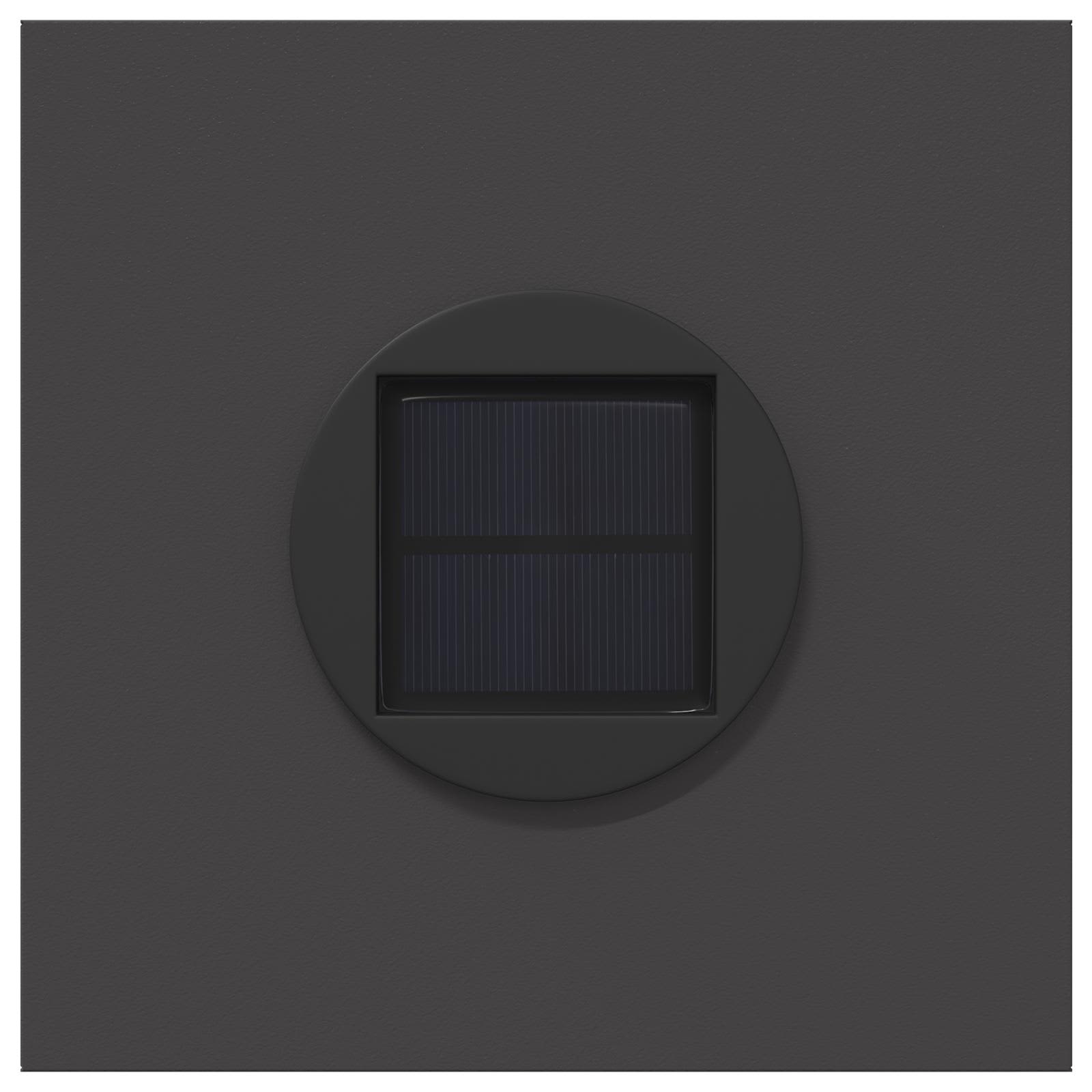 Lumină LED Solară pentru Alei 2 pcs Negru Oțel laminat la rece GartenMobel Dekor