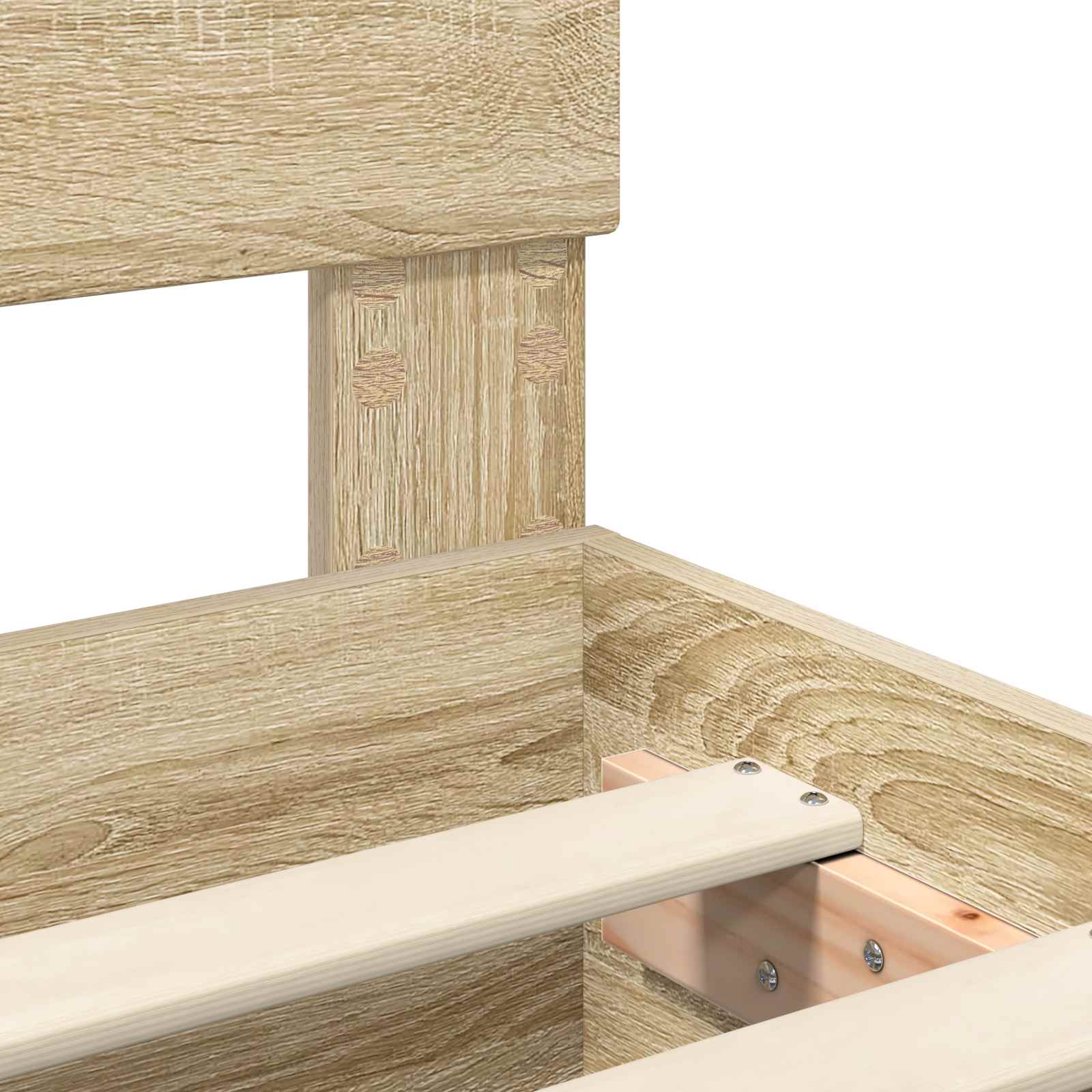 Cadru de pat Stejar Sonoma 120 x 190 cm Lemn compozit GartenMobel Dekor