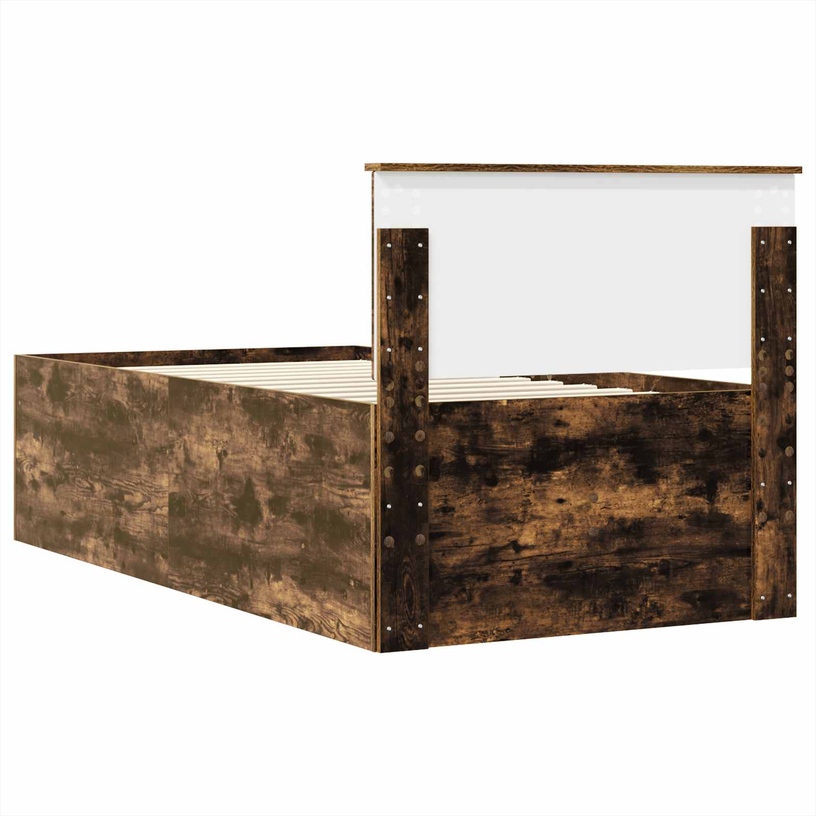 Daybed Manual Stejar afumat și negru 100 x 200 cm Lemn compozit GartenMobel Dekor