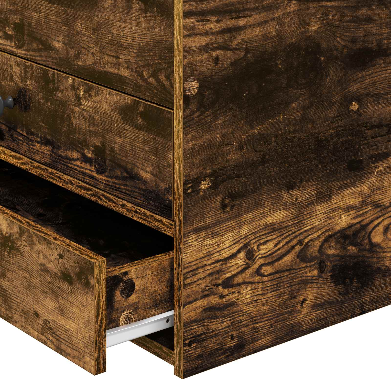 Daybed Manual Stejar afumat și negru 100 x 200 cm Lemn compozit GartenMobel Dekor