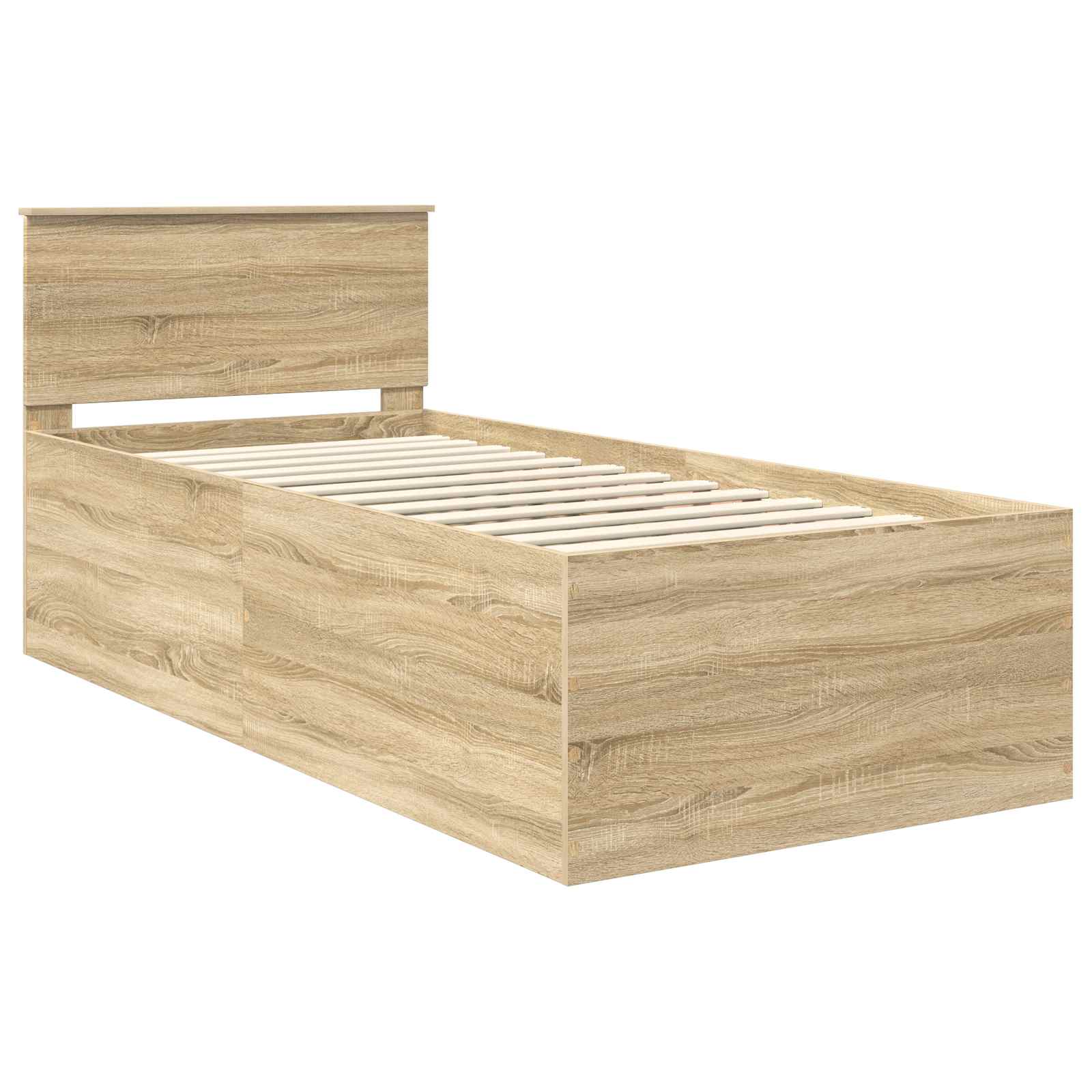 Cadru de pat Stejar Sonoma 90 x 200 cm Lemn compozit GartenMobel Dekor