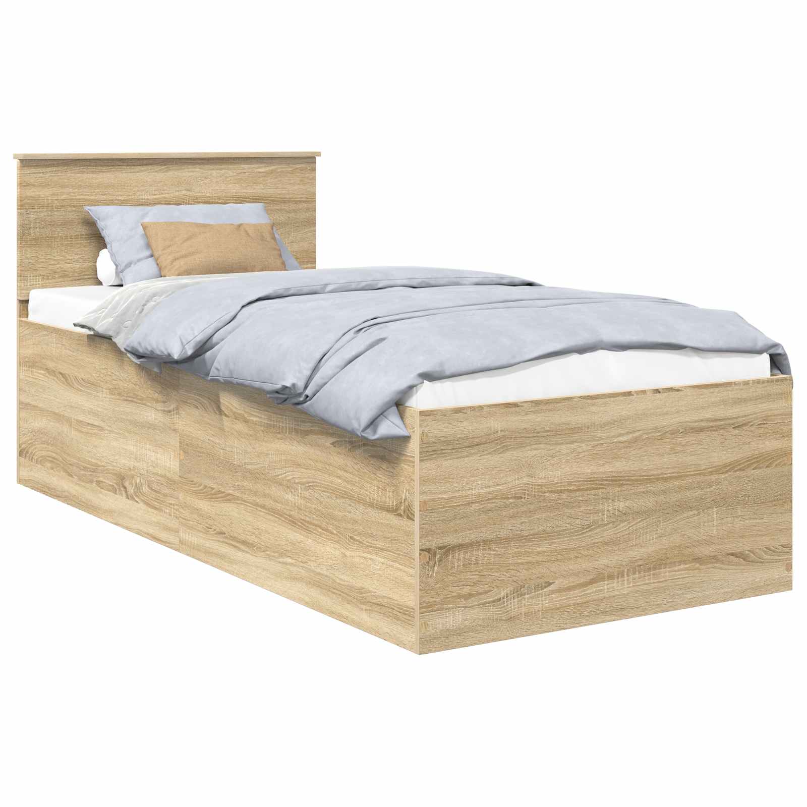 Cadru de pat Stejar Sonoma 90 x 200 cm Lemn compozit GartenMobel Dekor