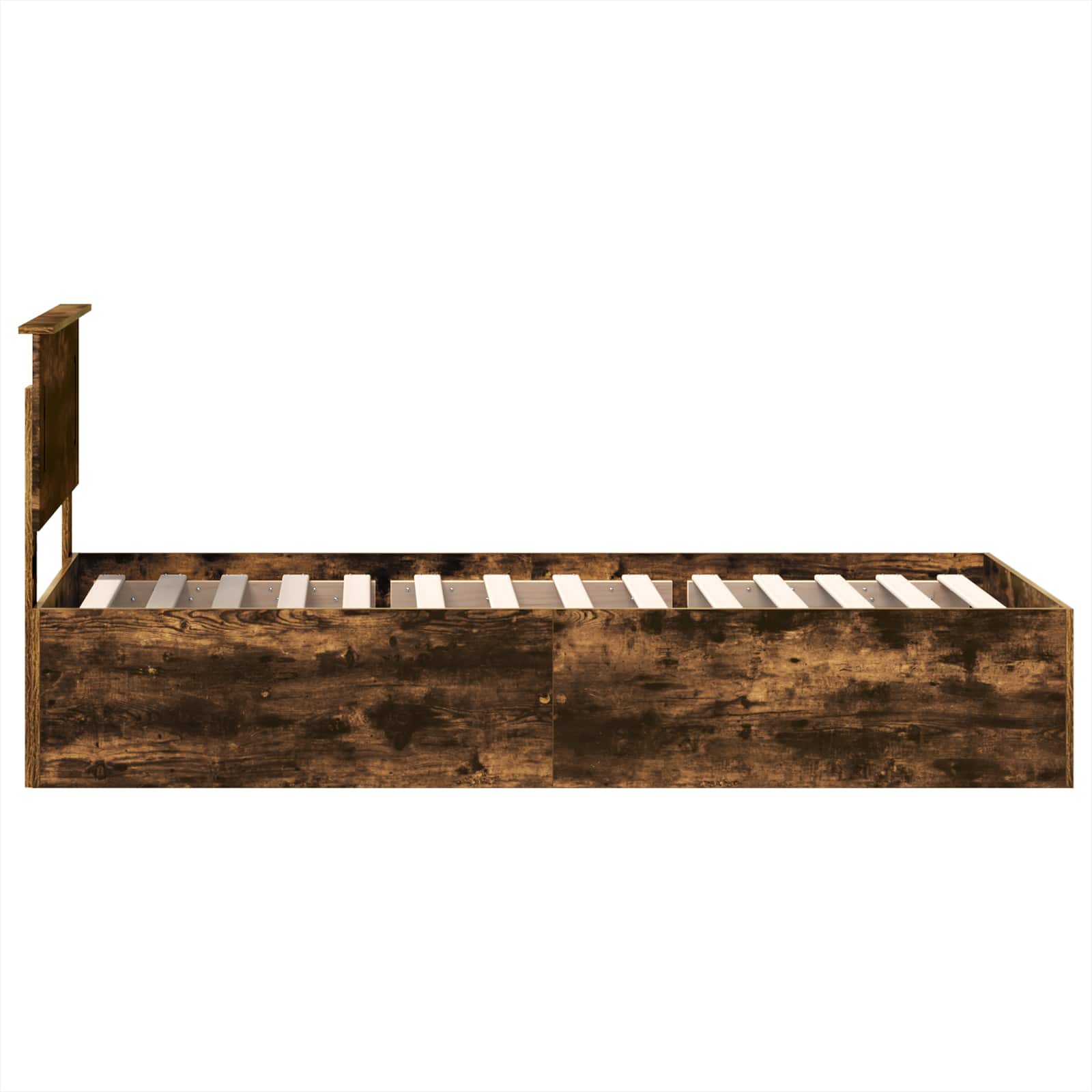 Cadru de pat Stejar fumuriu 120 x 200 cm Lemn compozit GartenMobel Dekor