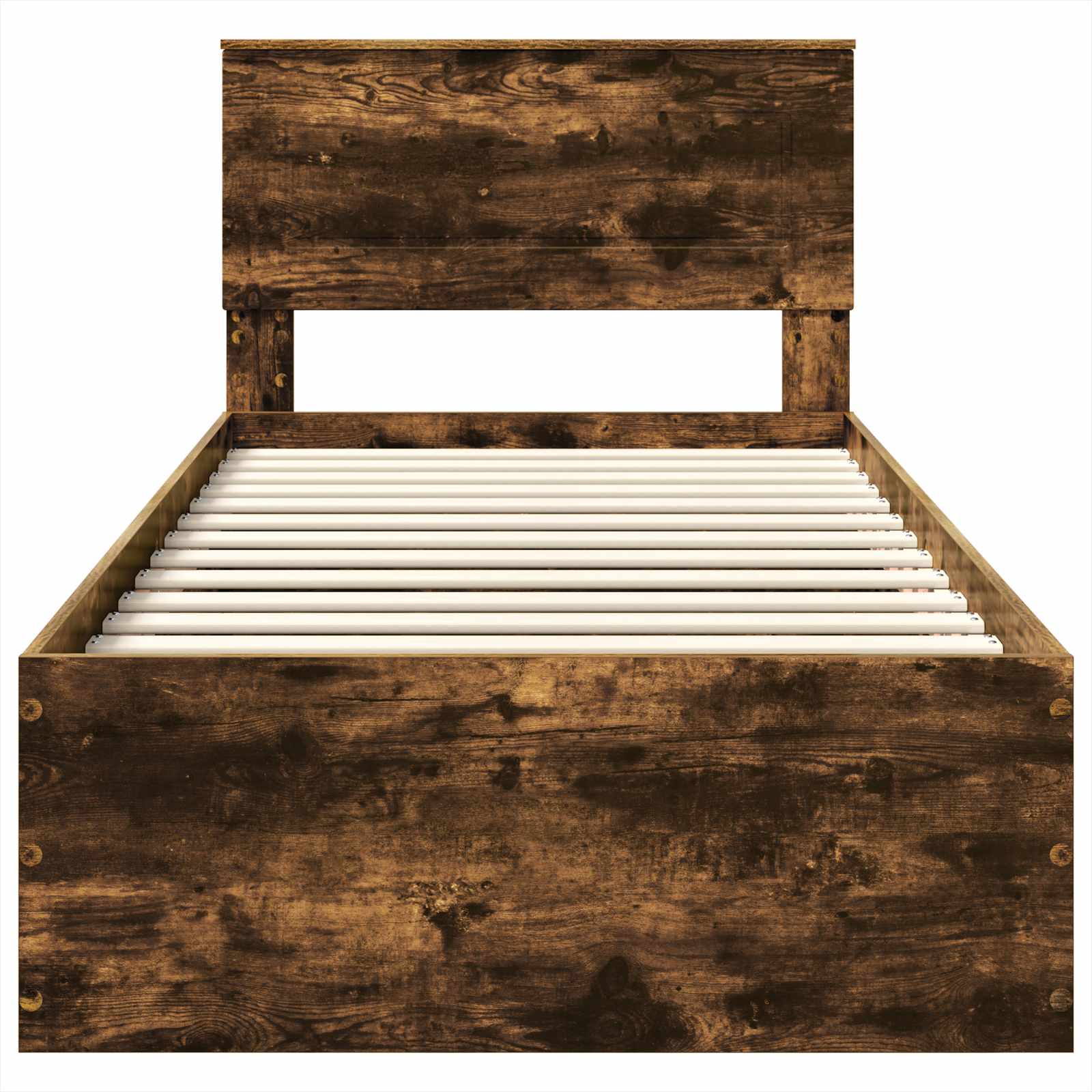 Cadru de pat Stejar fumuriu 120 x 200 cm Lemn compozit GartenMobel Dekor