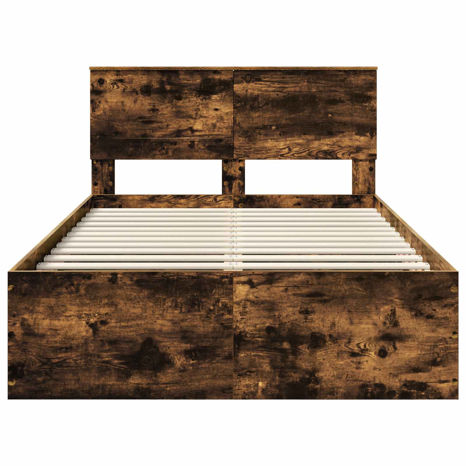 Cadru de pat Stejar fumuriu 135 x 190 cm Lemn compozit GartenMobel Dekor