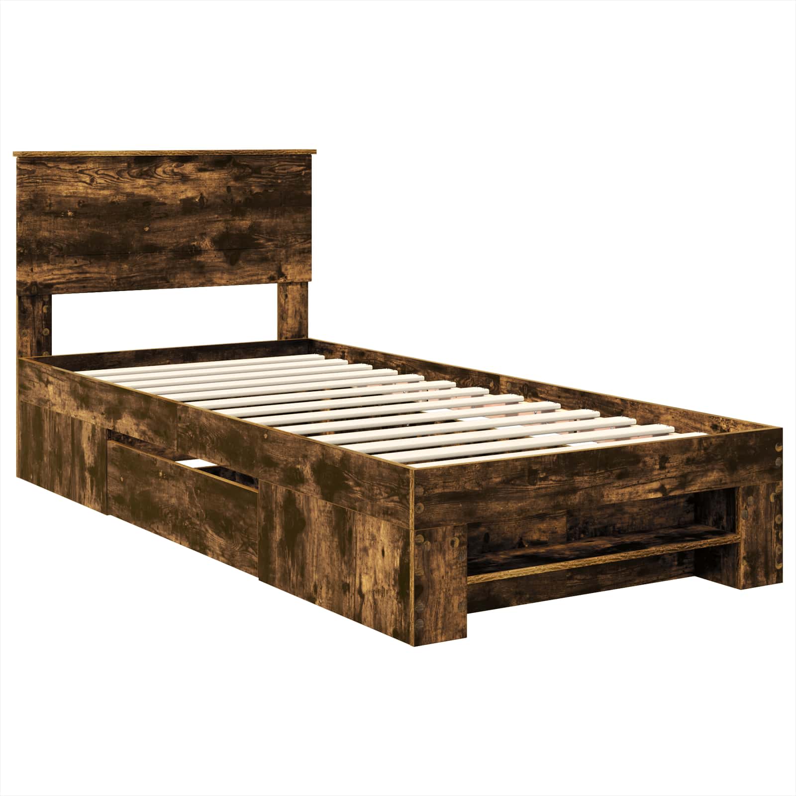 Cadru de pat Stejar fumuriu 80 x 200 cm Lemn compozit GartenMobel Dekor