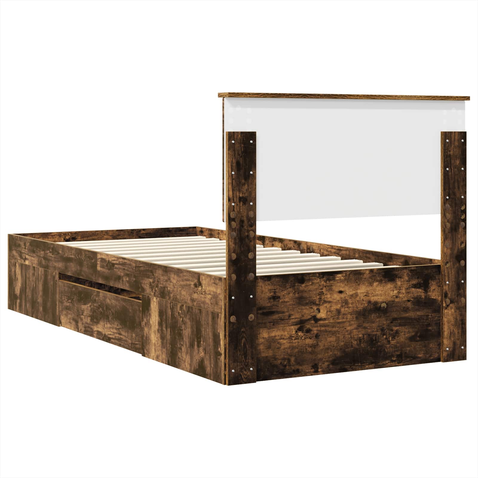 Cadru de pat Stejar fumuriu 80 x 200 cm Lemn compozit GartenMobel Dekor