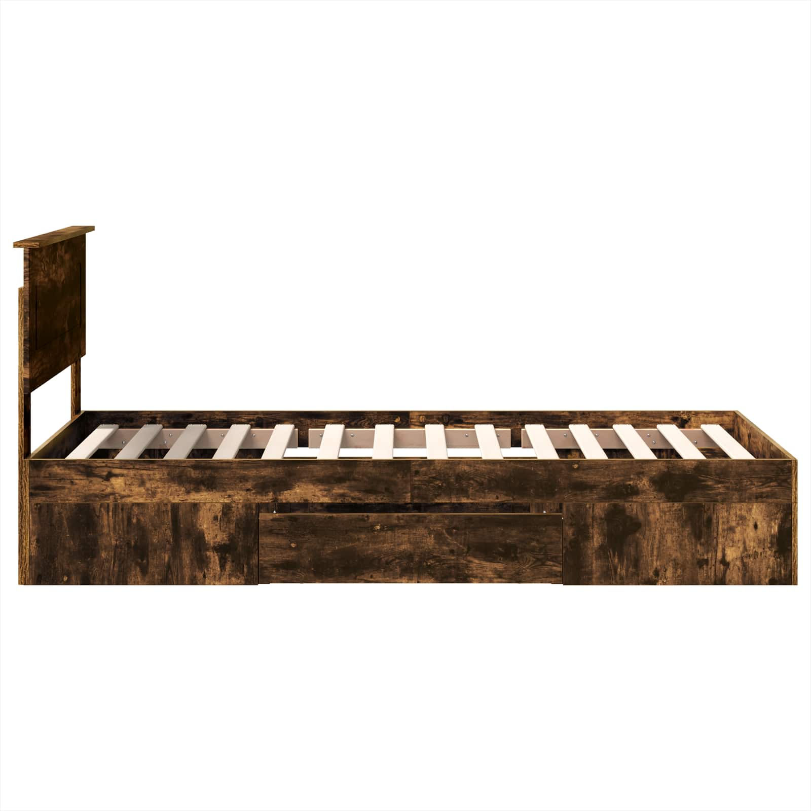 Cadru de pat Stejar fumuriu 90 x 200 cm Lemn compozit GartenMobel Dekor