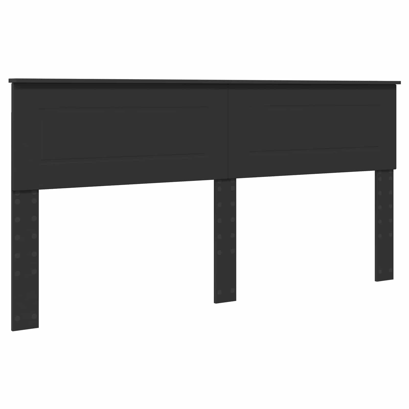 Cadru de pat cu headboard Negru 180 x 200 cm Lemn compozit GartenMobel Dekor