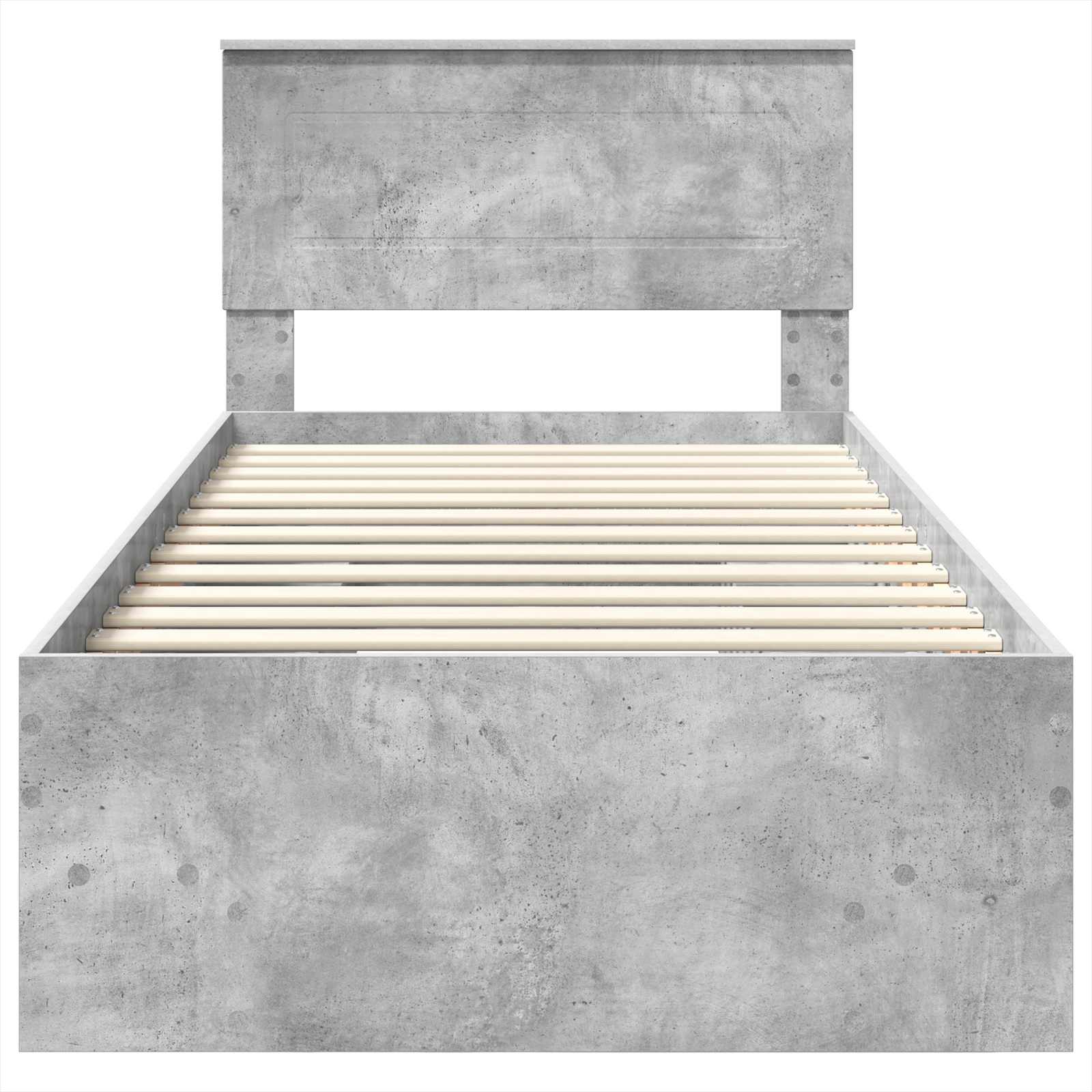 Cadru de pat Gri din beton 90 x 200 cm Lemn compozit GartenMobel Dekor