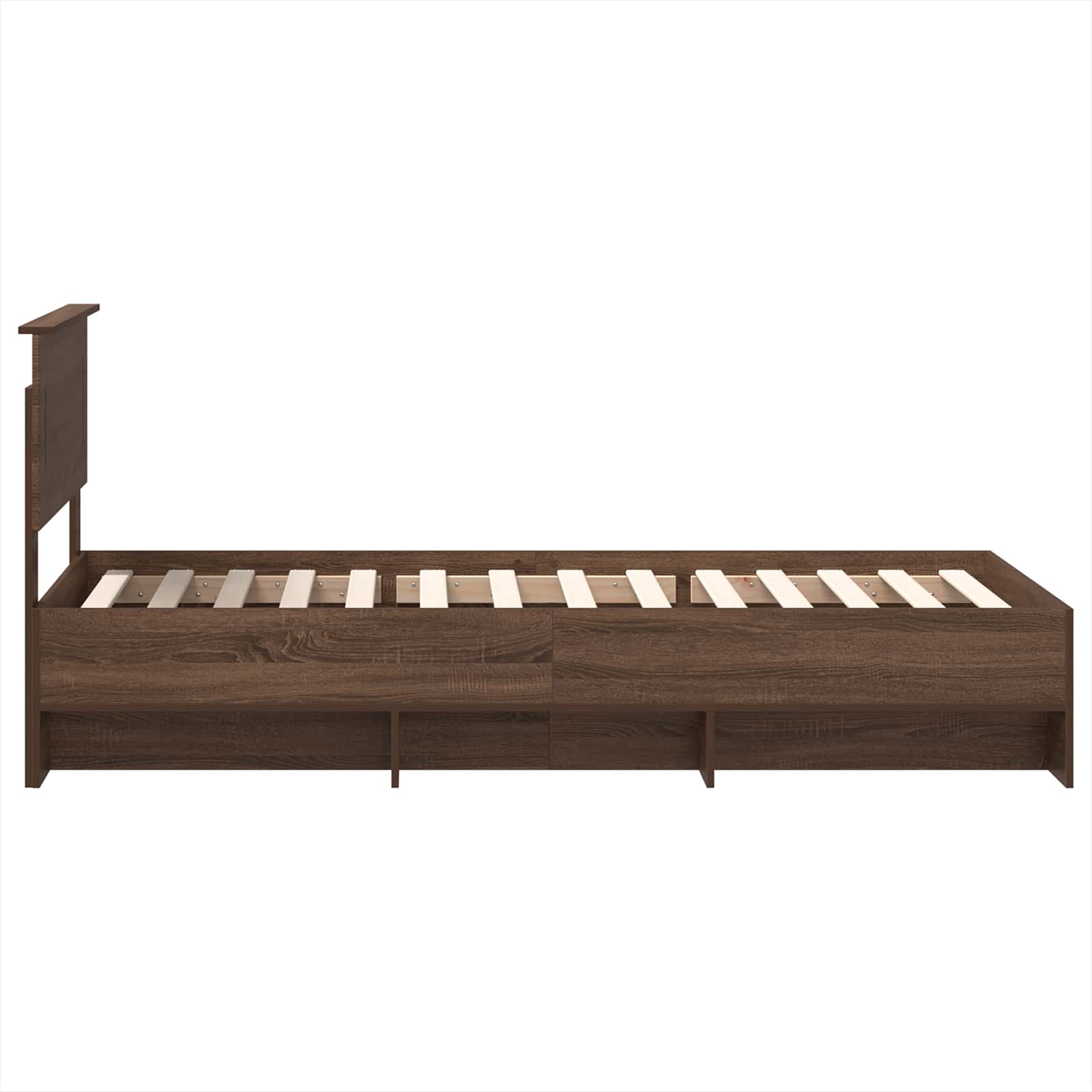 Cadru de pat Stejar închis 120 x 123 cm Lemn compozit GartenMobel Dekor