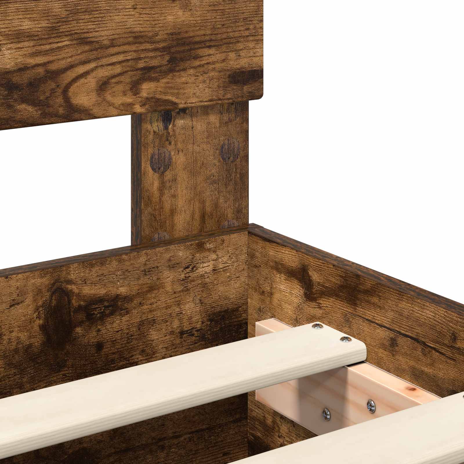 Cadru de pat Stejar fumuriu 120 x 123 cm Lemn compozit GartenMobel Dekor