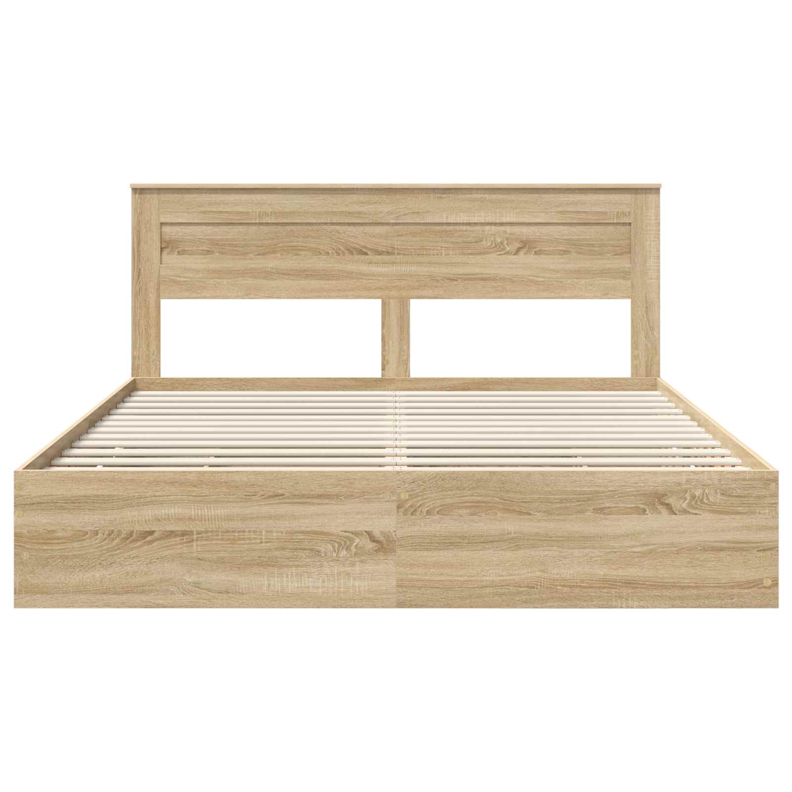 Cadru de pat Stejar Sonoma 200 x 200 cm Lemn Ingineresc GartenMobel Dekor