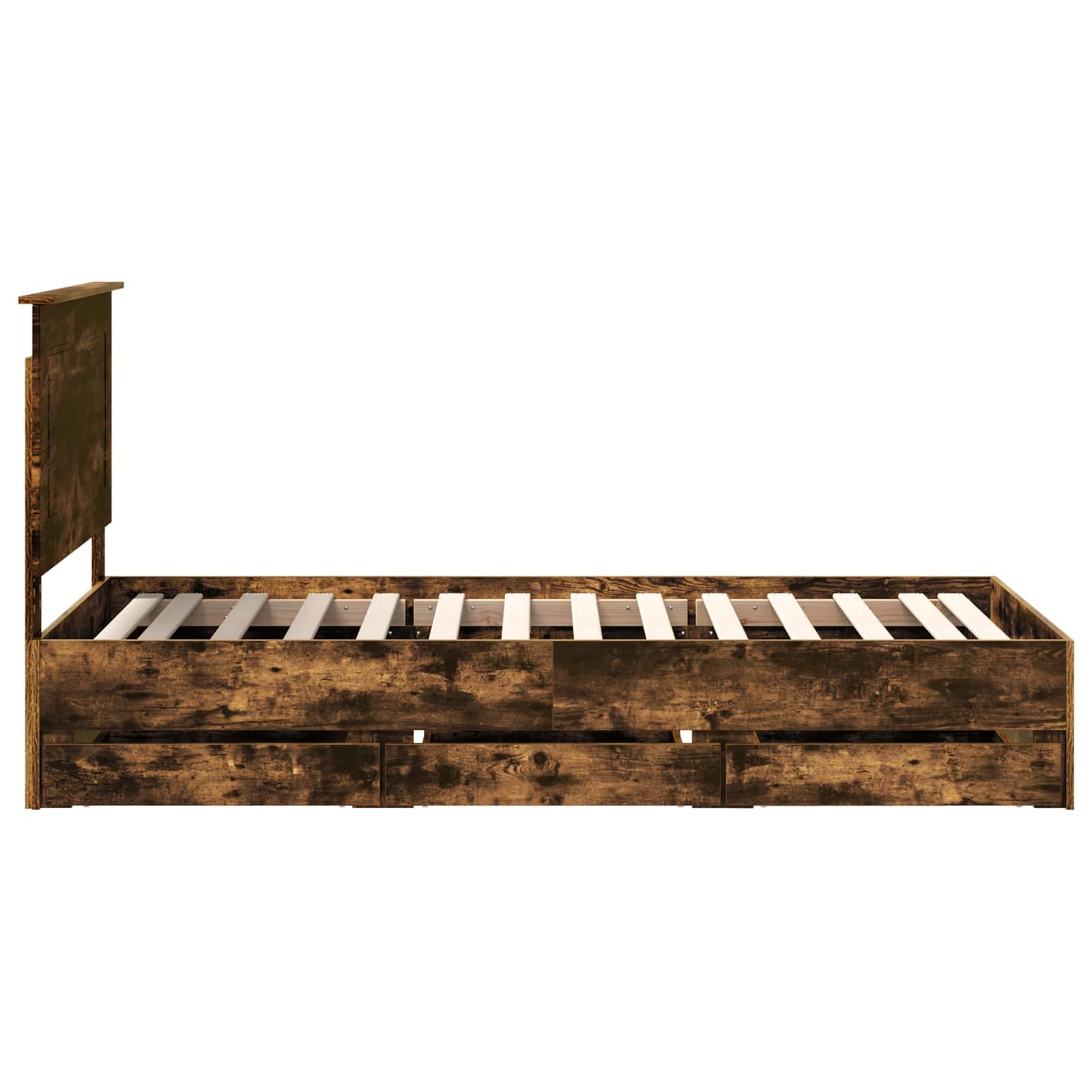 Cadru de pat Stejar fumuriu 90 x 200 cm Lemn Ingineresc GartenMobel Dekor