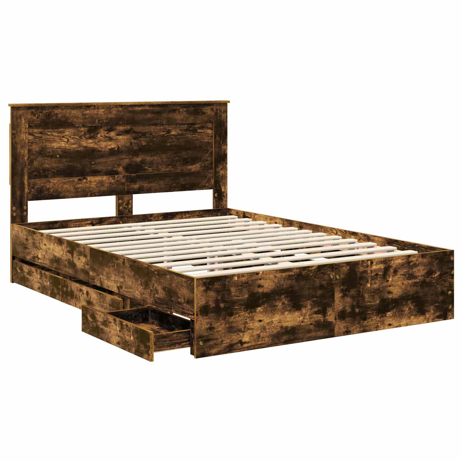 Cadru de pat Stejar fumuriu 160 x 200 cm Lemn Ingineresc GartenMobel Dekor