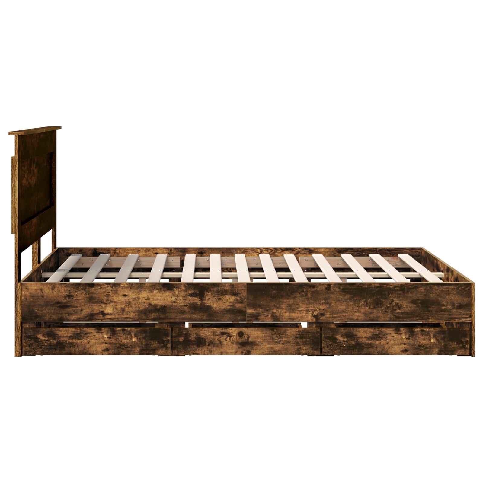 Cadru de pat Stejar fumuriu 160 x 200 cm Lemn Ingineresc GartenMobel Dekor