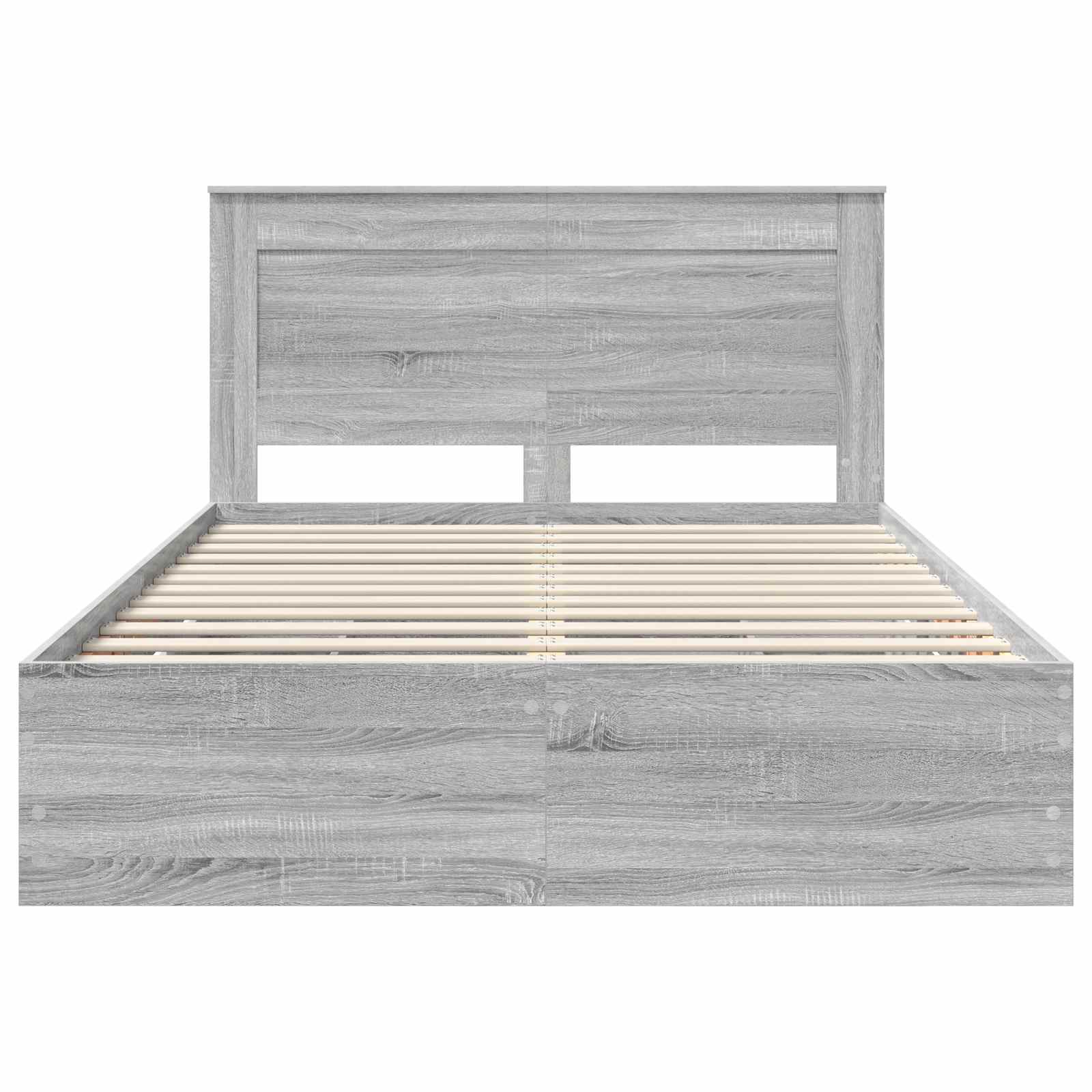 Cadru de pat cu sertar Gri Sonoma 140 x 190 cm Lemn Ingineresc GartenMobel Dekor