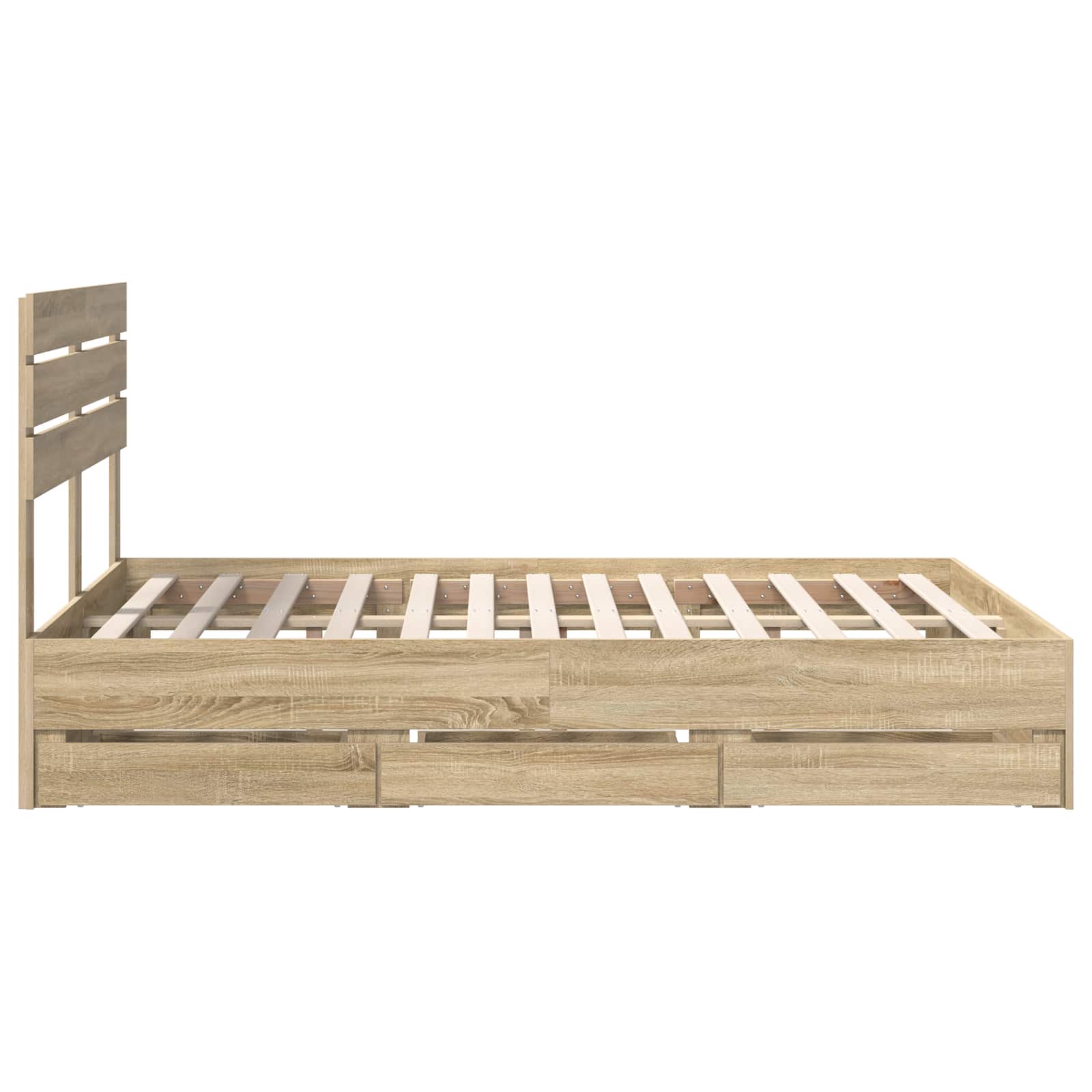 Cadru de pat Stejar Sonoma 150 x 200 cm Lemn Ingineresc GartenMobel Dekor