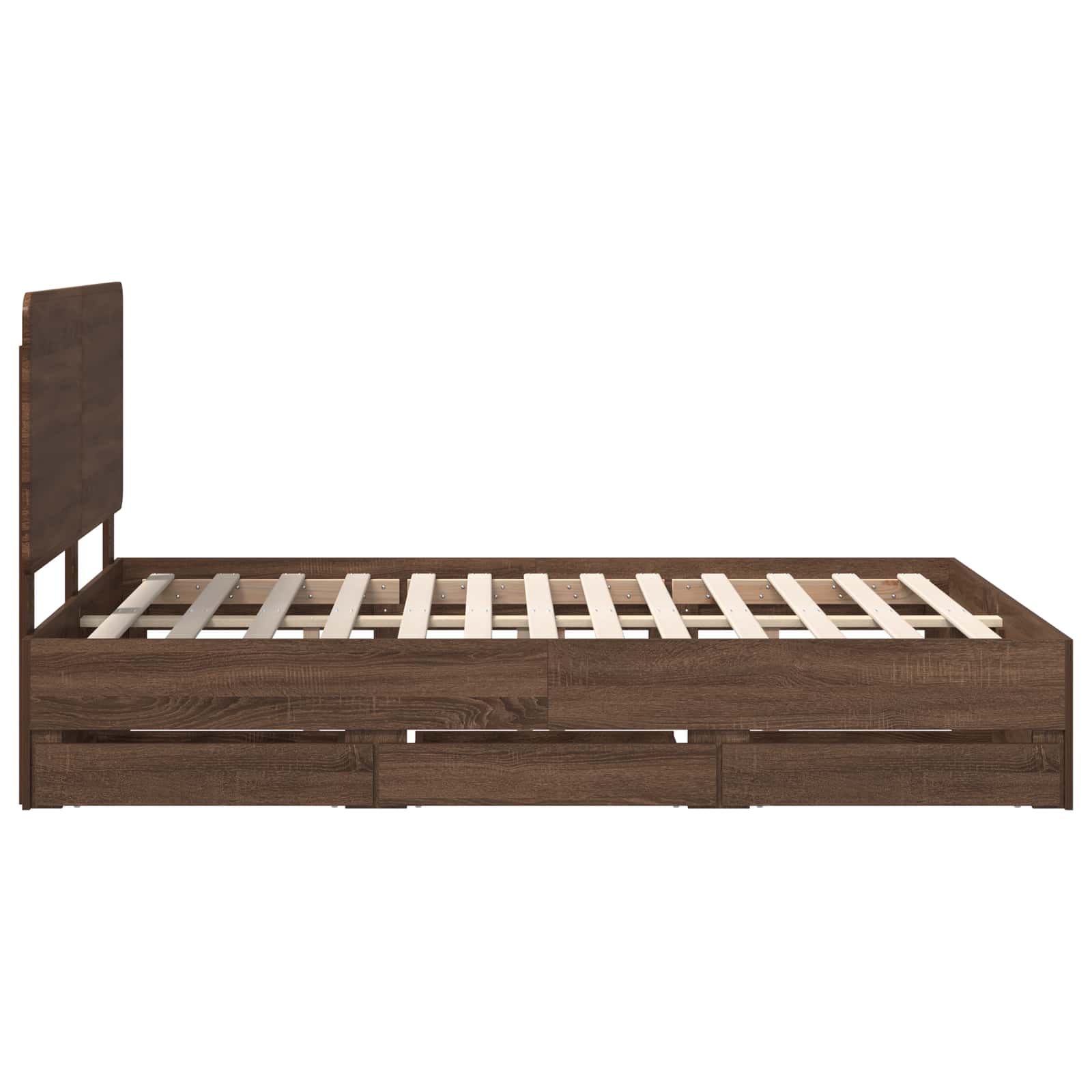 Cadru de pat Stejar închis 150 x 200 cm Lemn Ingineresc GartenMobel Dekor