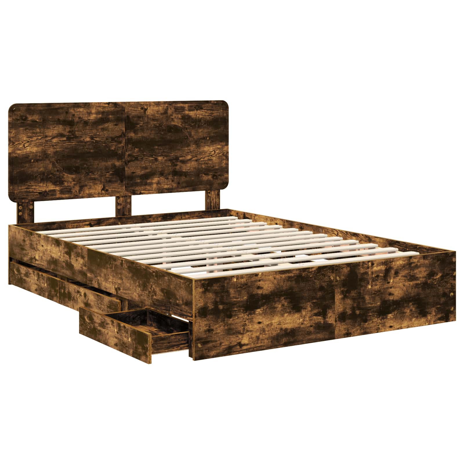 Cadru de pat Stejar fumuriu 140 x 200 cm Lemn Ingineresc GartenMobel Dekor