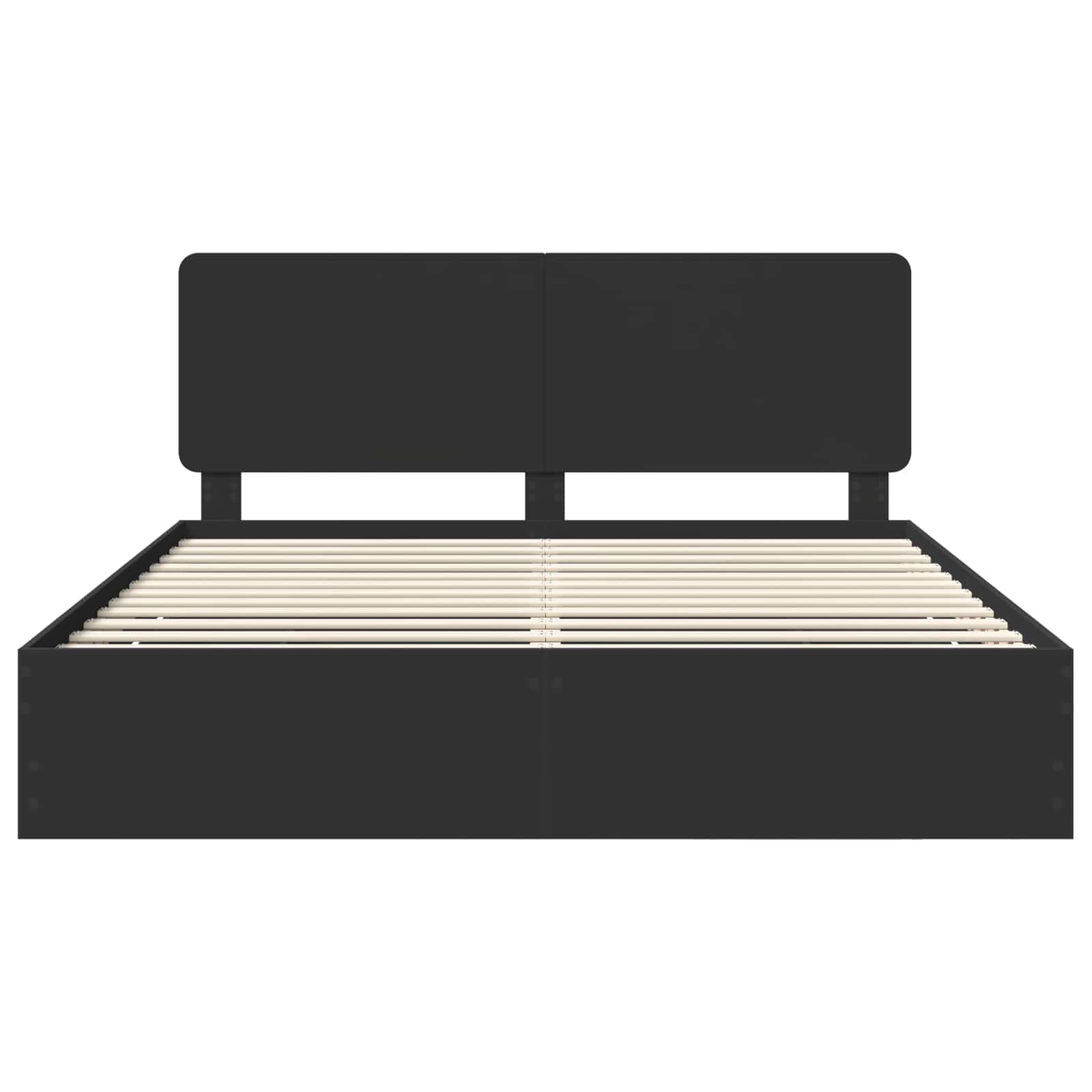 Cadru de pat cu sertar Negru 180 x 200 cm Lemn Ingineresc GartenMobel Dekor