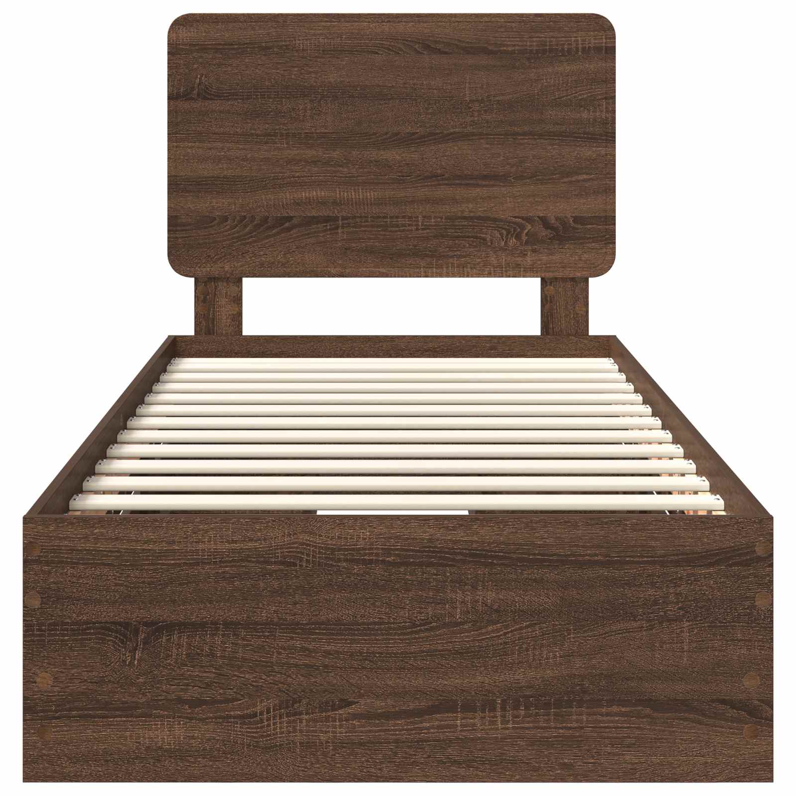 Cadru de pat Stejar închis 100 x 200 cm Lemn Ingineresc GartenMobel Dekor