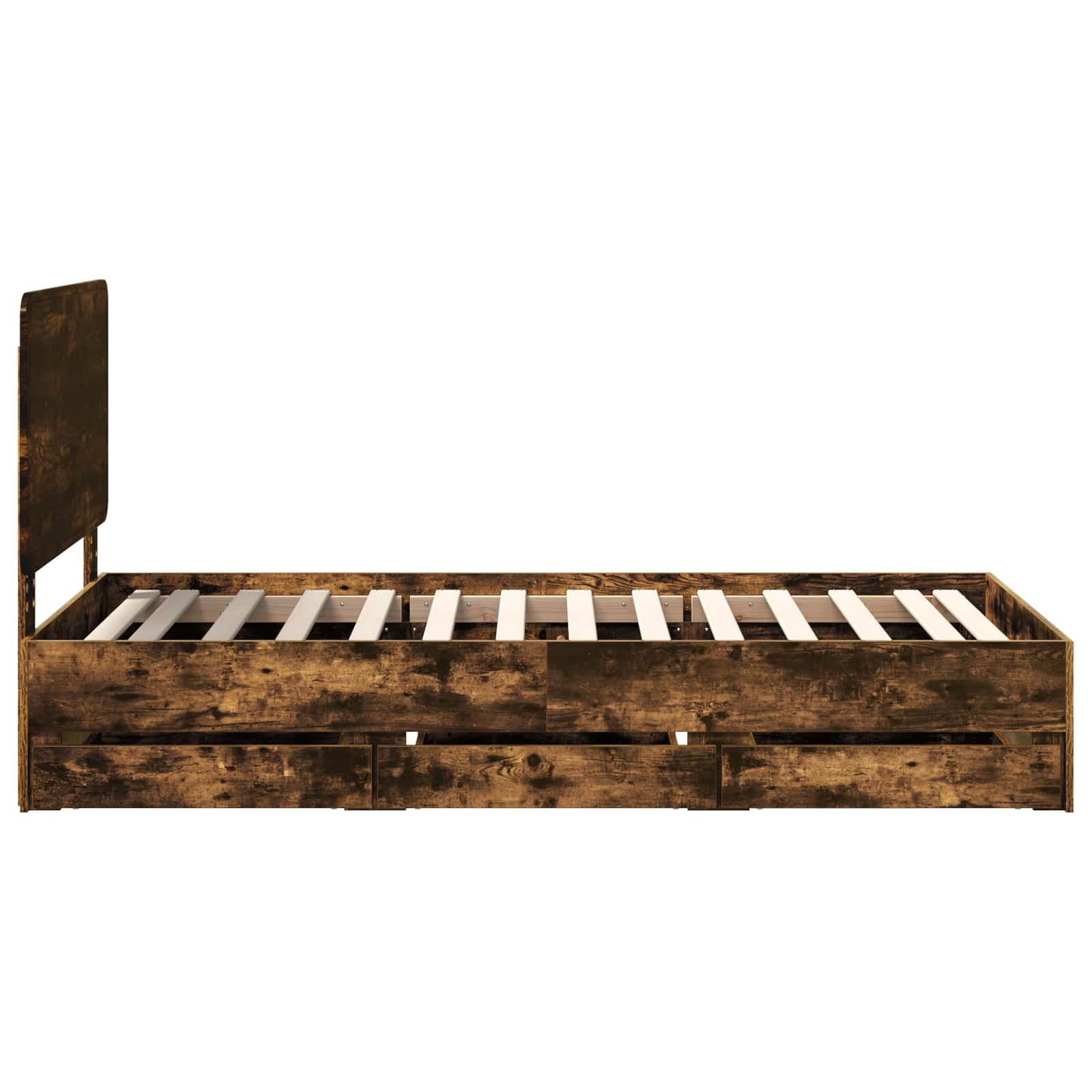 Cadru de pat Stejar fumuriu 75 x 190 cm Lemn Ingineresc GartenMobel Dekor