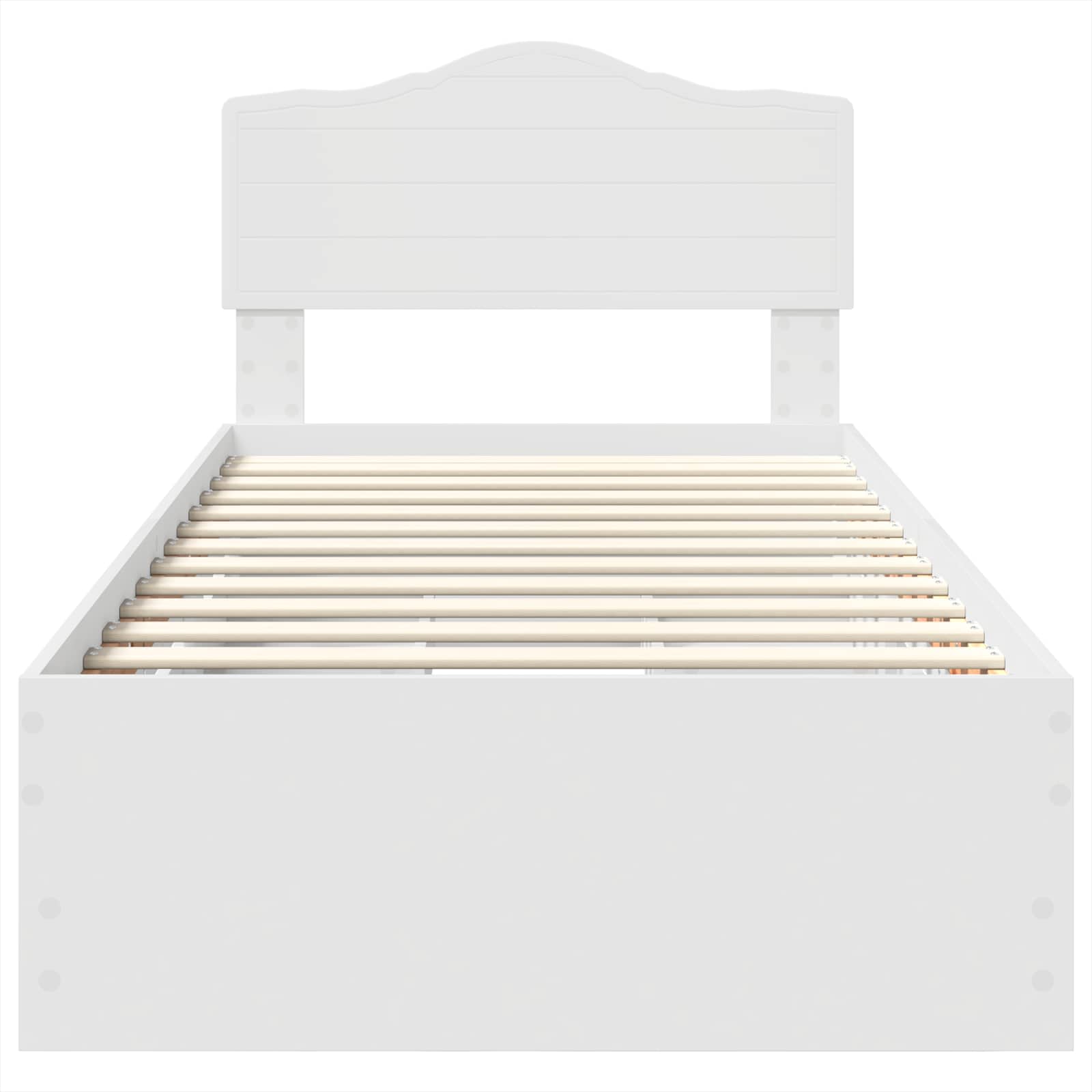 Cadru de pat cu sertar Alb 100 x 200 cm Lemn Ingineresc GartenMobel Dekor