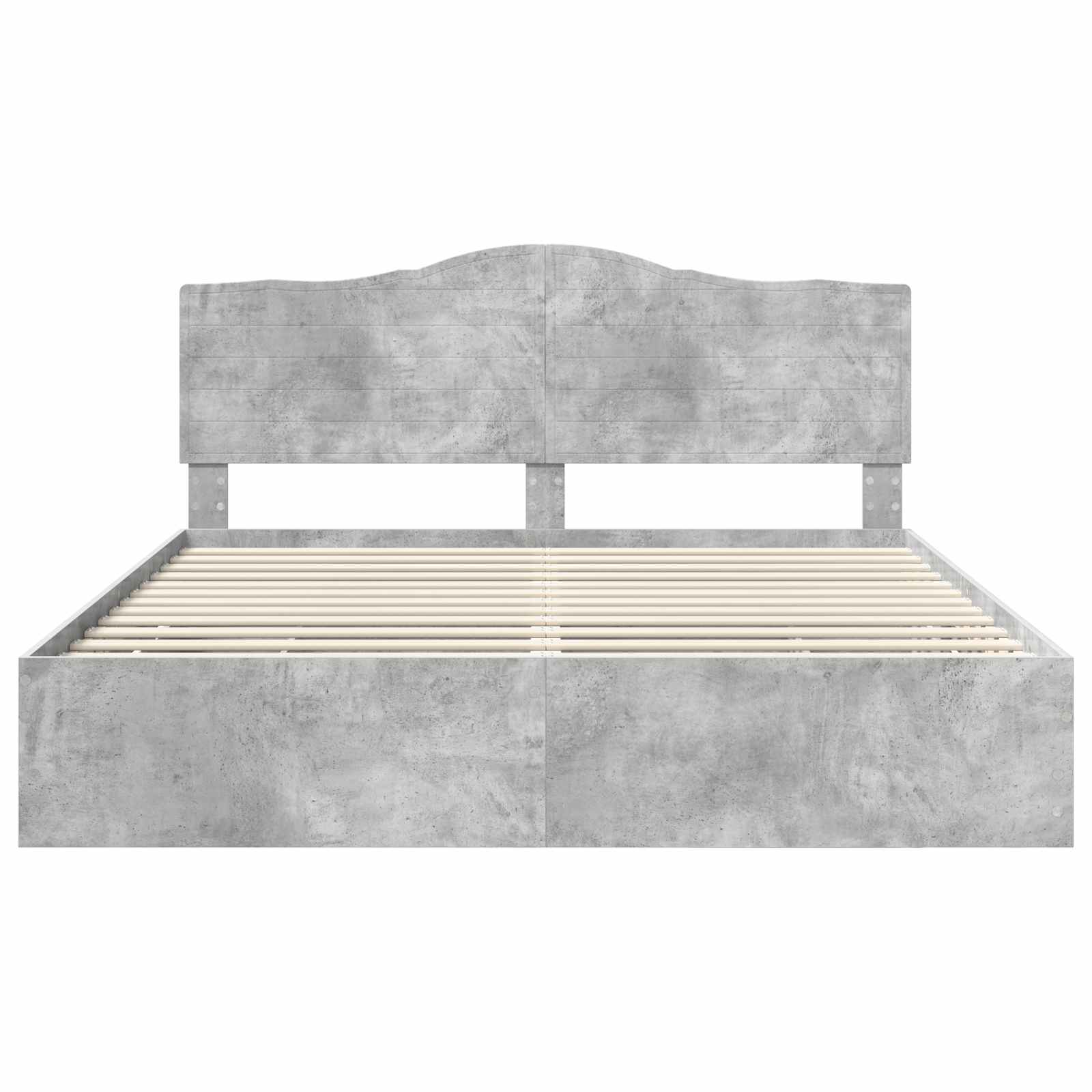 Cadru de pat Gri din beton 180 x 200 cm Lemn Ingineresc GartenMobel Dekor