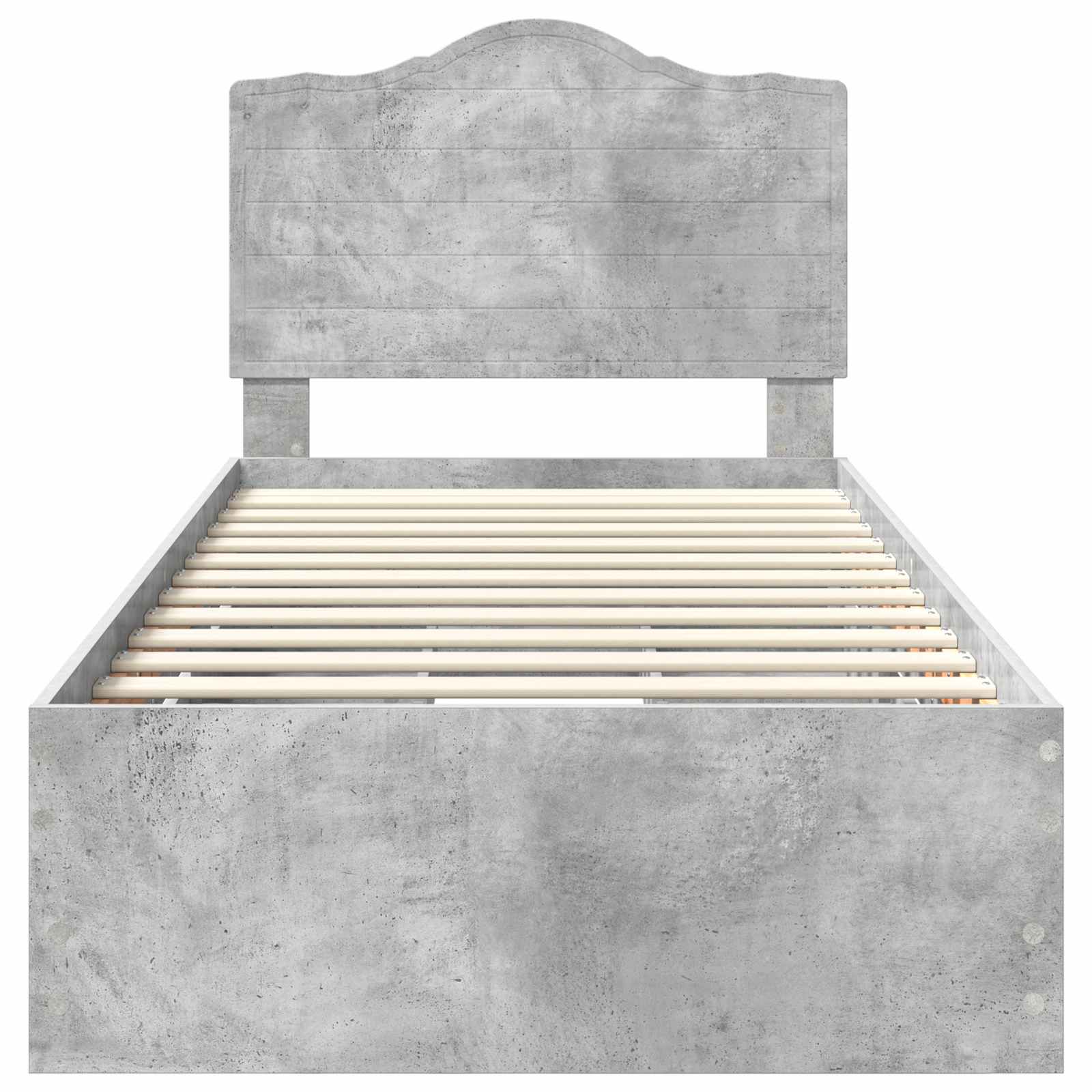 Cadru de pat Gri din beton 90 x 190 cm Lemn Ingineresc GartenMobel Dekor