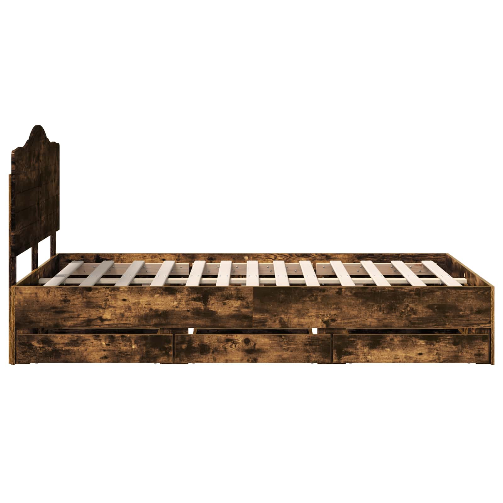 Cadru de pat Stejar fumuriu 120 x 200 cm Lemn Ingineresc GartenMobel Dekor