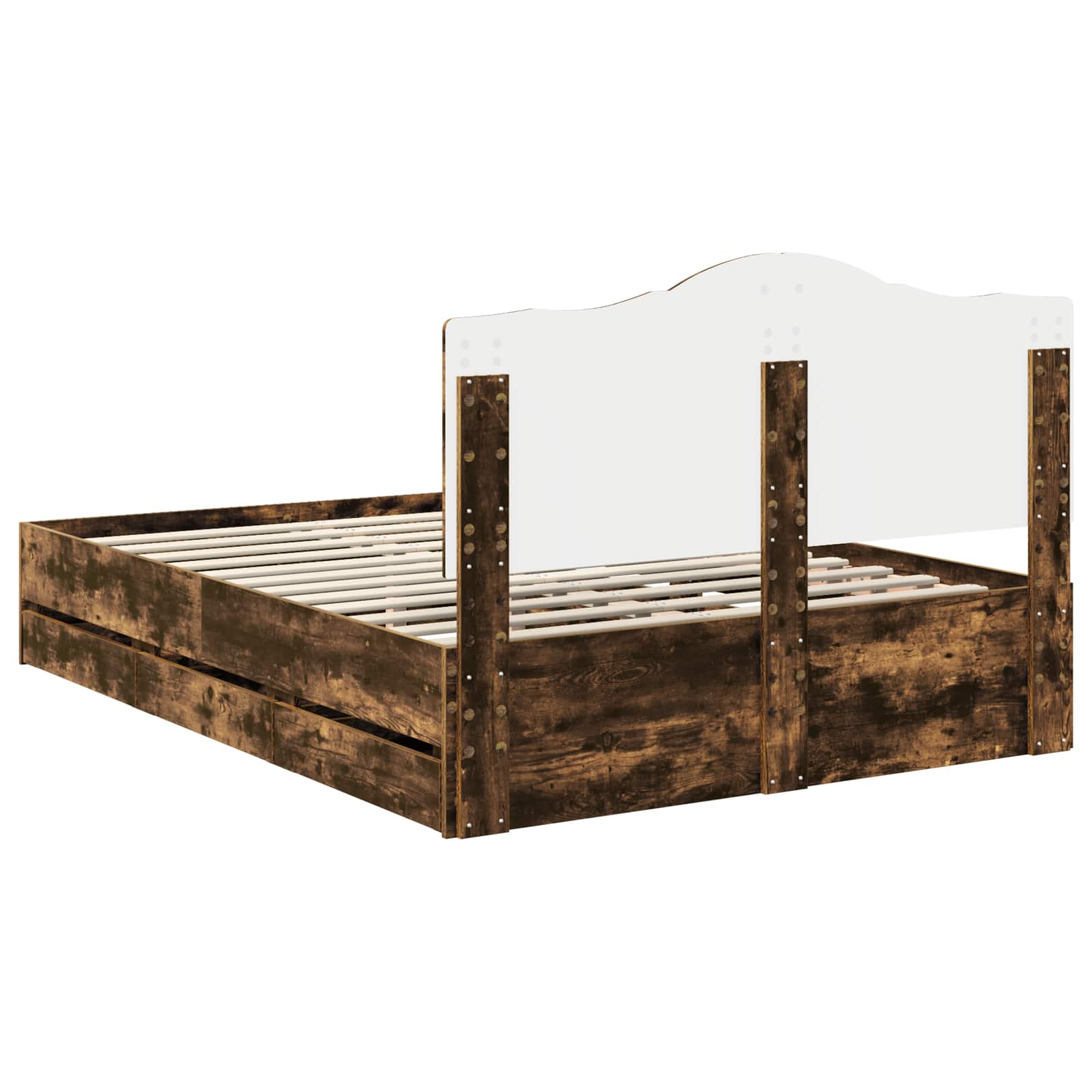 Cadru de pat Stejar fumuriu 150 x 200 cm Lemn Ingineresc GartenMobel Dekor