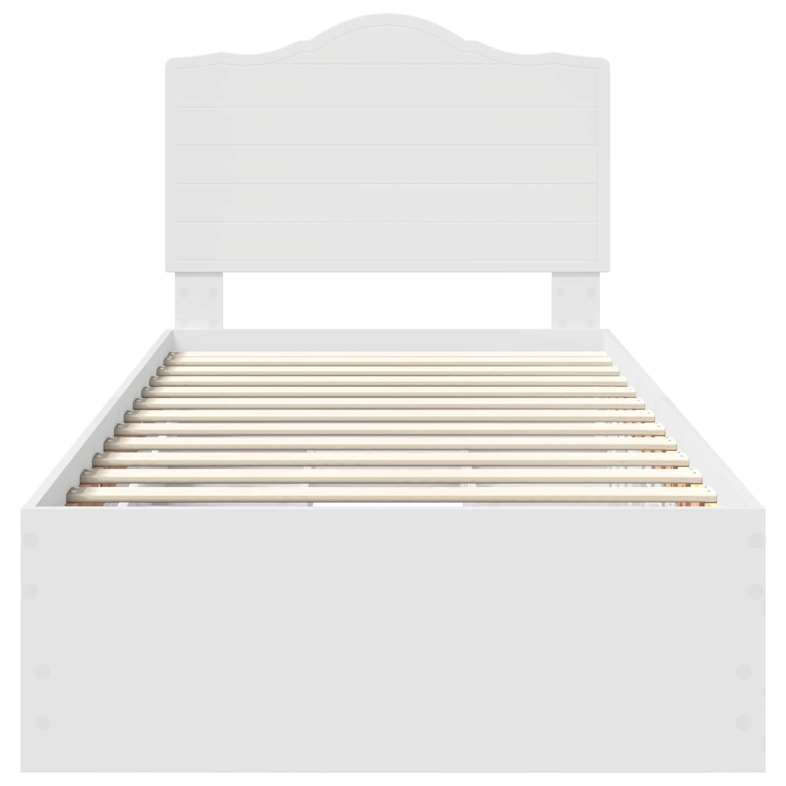 Cadru de pat cu sertar Alb 98.5 x 200 cm Lemn Ingineresc GartenMobel Dekor