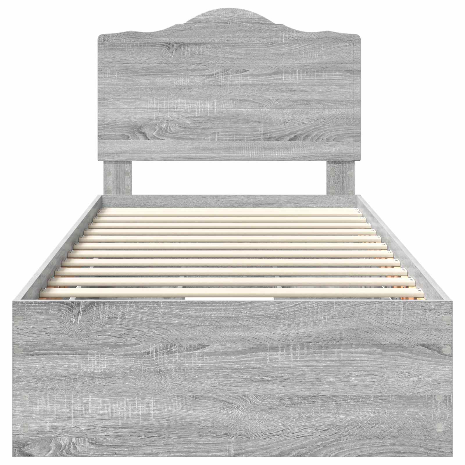 Cadru de pat cu sertar Gri Sonoma 90 x 200 cm Lemn Ingineresc GartenMobel Dekor