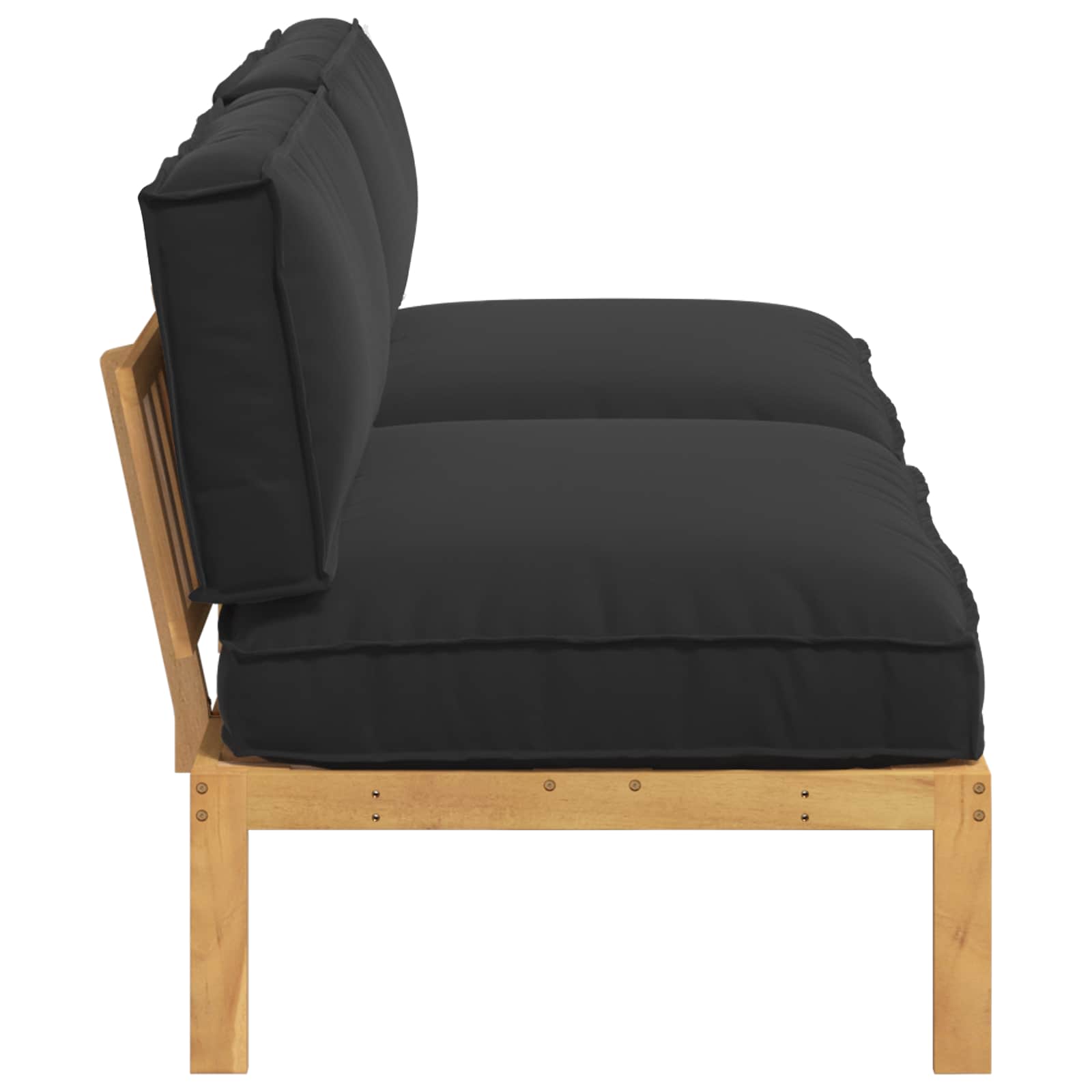 Set de canapea Negru 240 x 80 x 69 cm Lemn Solid de Acacia GartenMobel Dekor