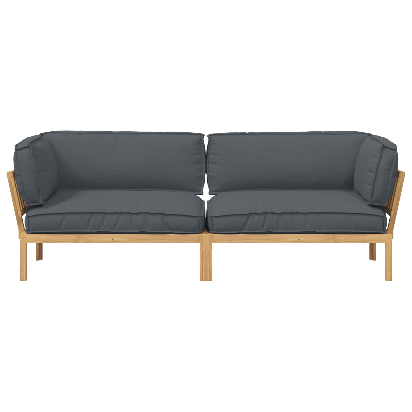 Set de canapea cu pernă 2 pcs Antracit Lemn Solid de Acacia GartenMobel Dekor