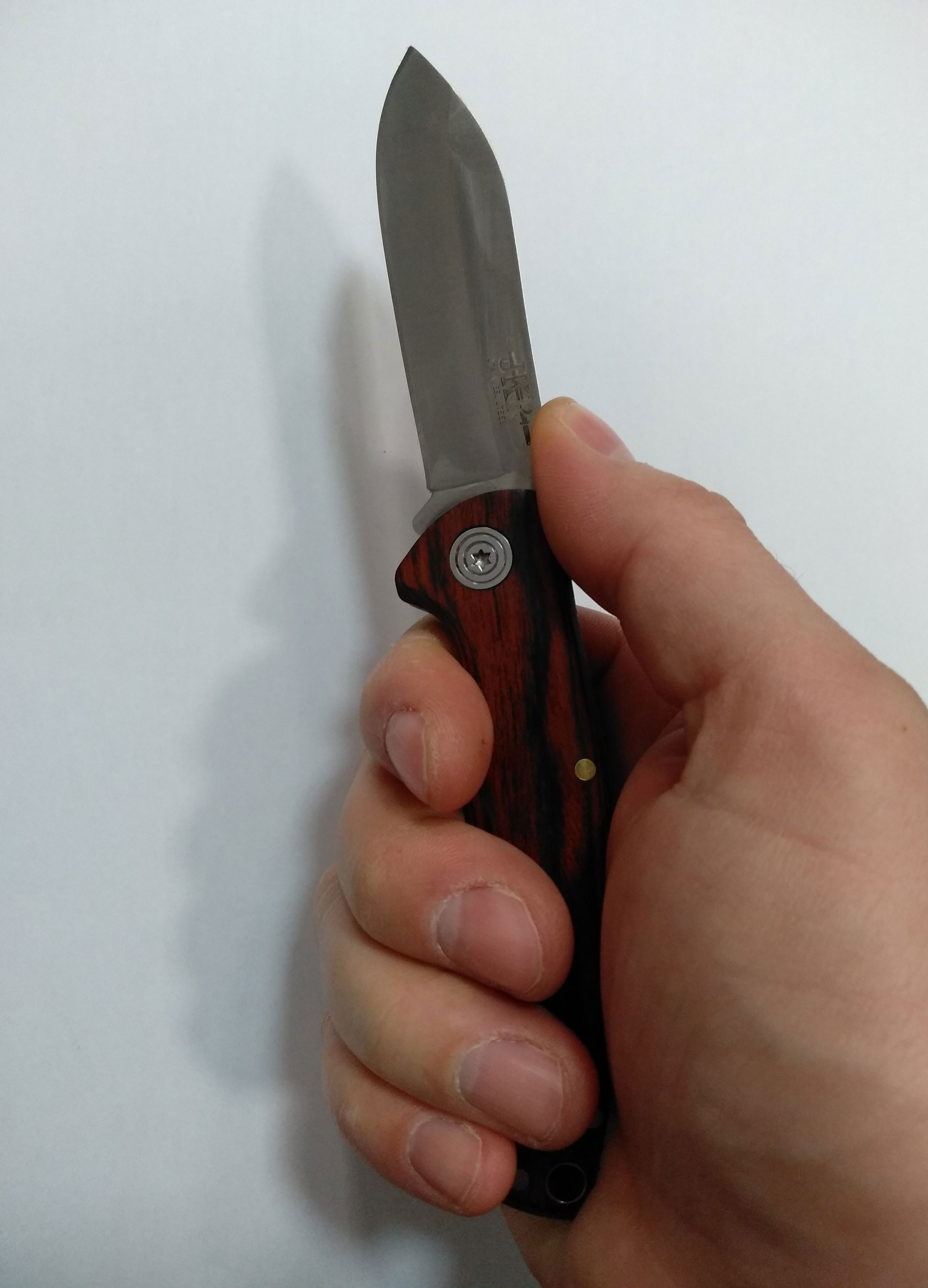 Briceag Joker, lama 7.8 cm otel inox, blocabila, maner lemn JKR0649 OutsideGear Venture