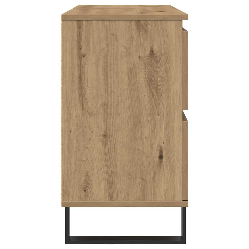 Dulap chiuvetă baie stejar artizanal 80x33x60 cm lemn prelucrat GartenMobel Dekor